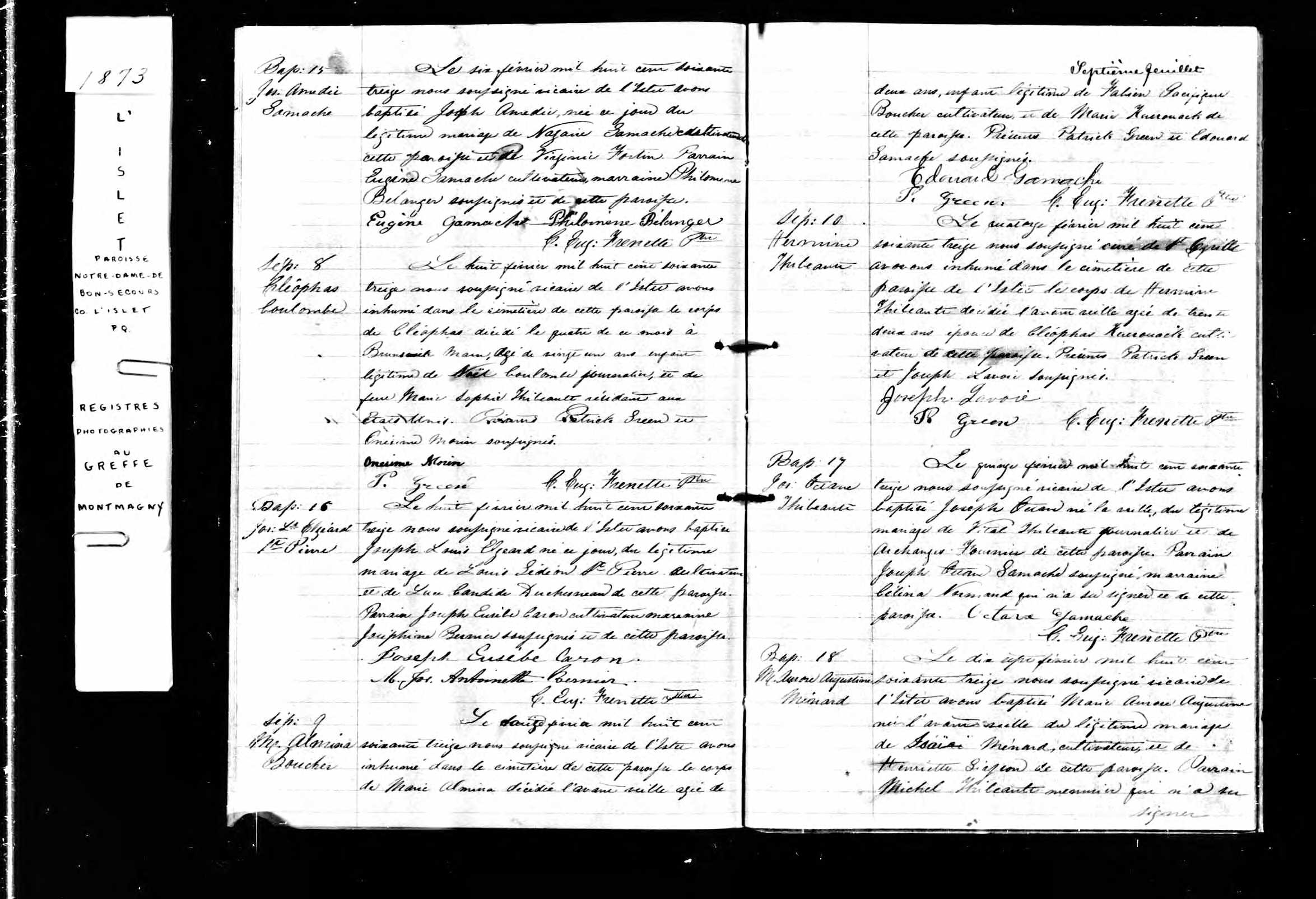 Acte de sépulture