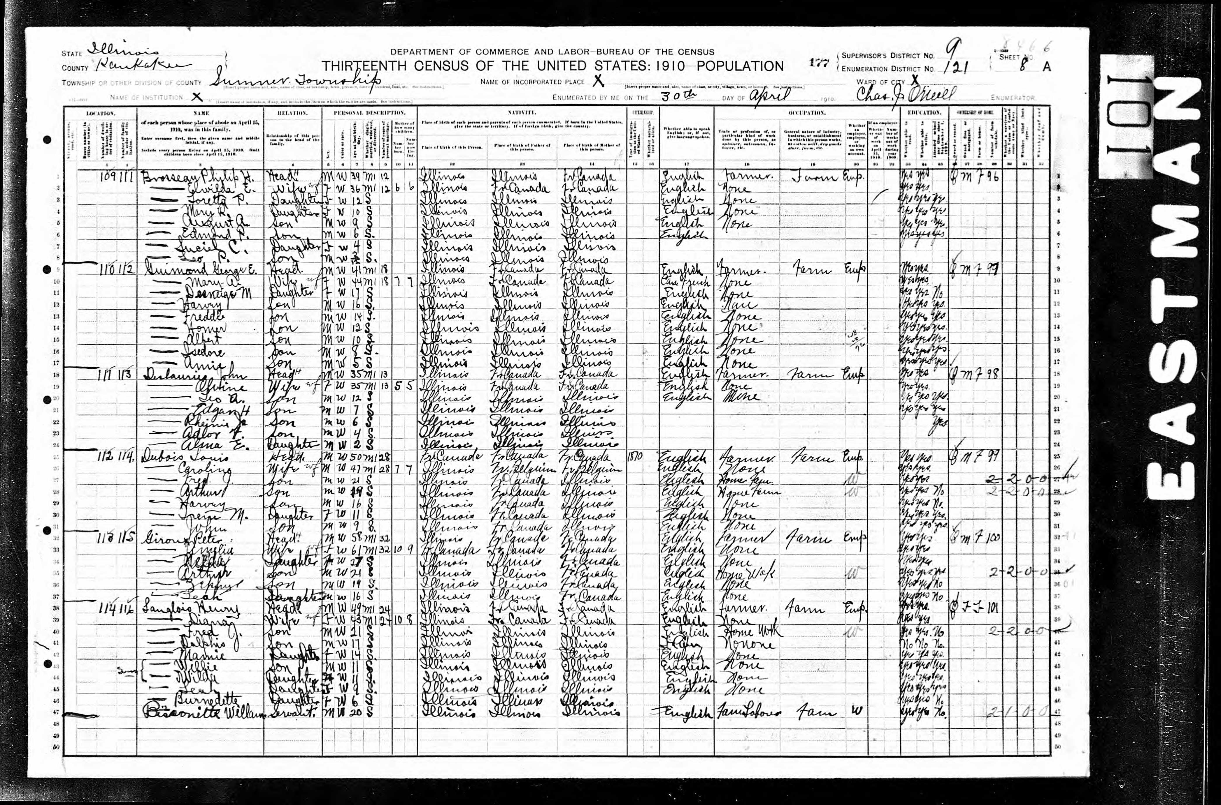 Recensement fédéral américain 1910