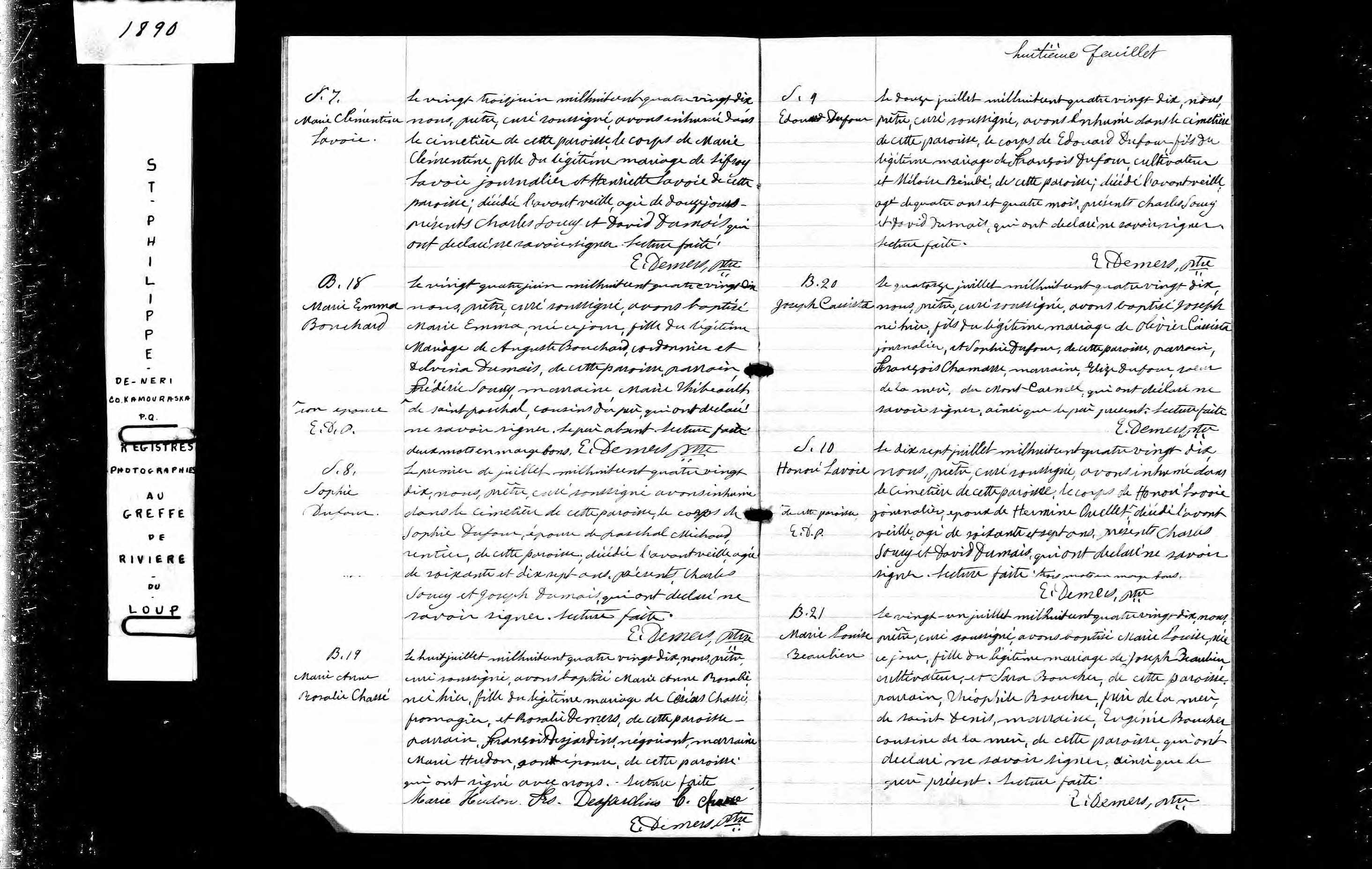 Acte de sépulture