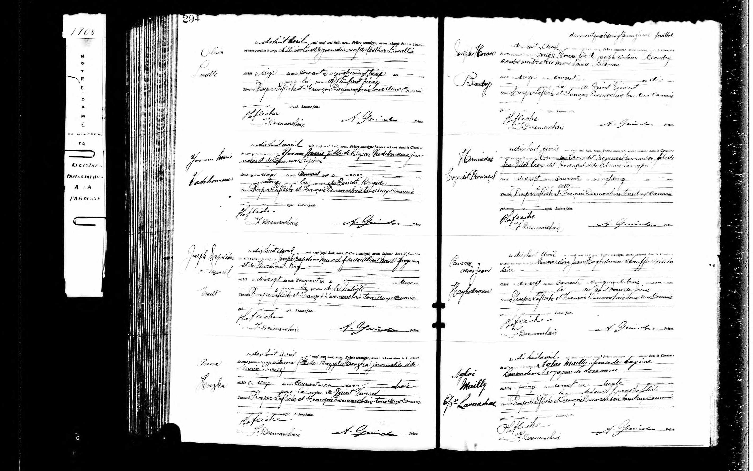 Acte de sépulture