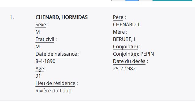 Mention du décès