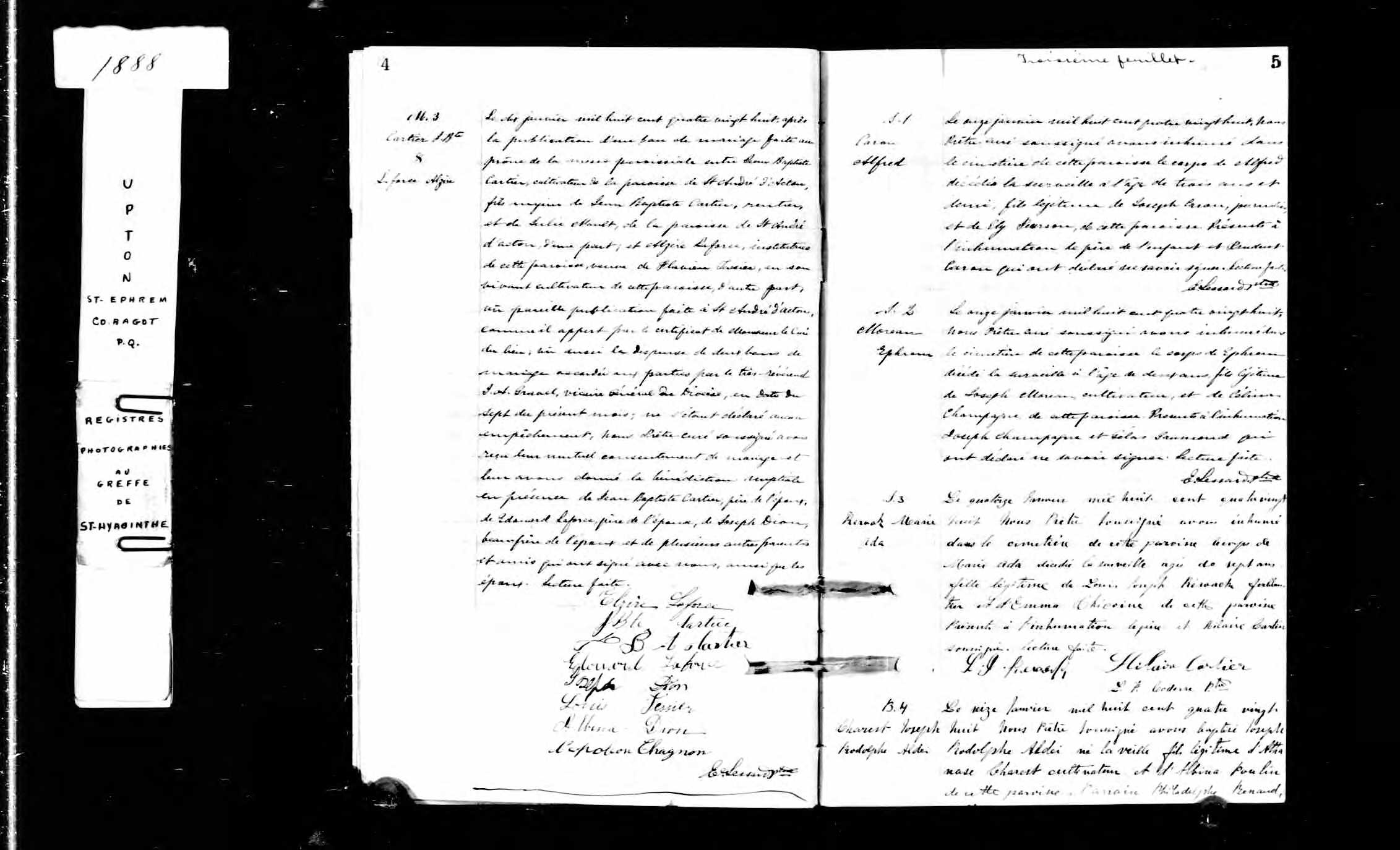 Acte de sépulture