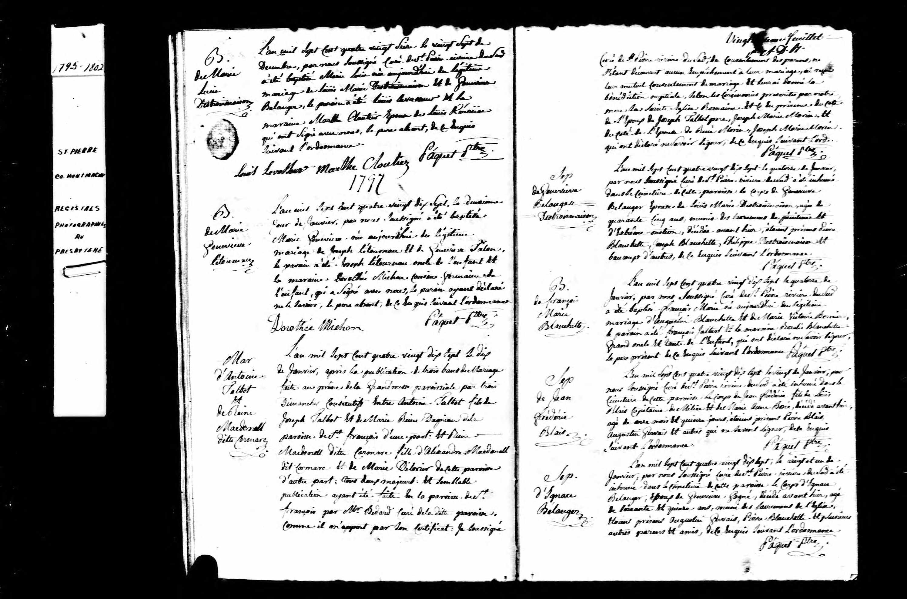 Acte de sépulture Acte de sépulture