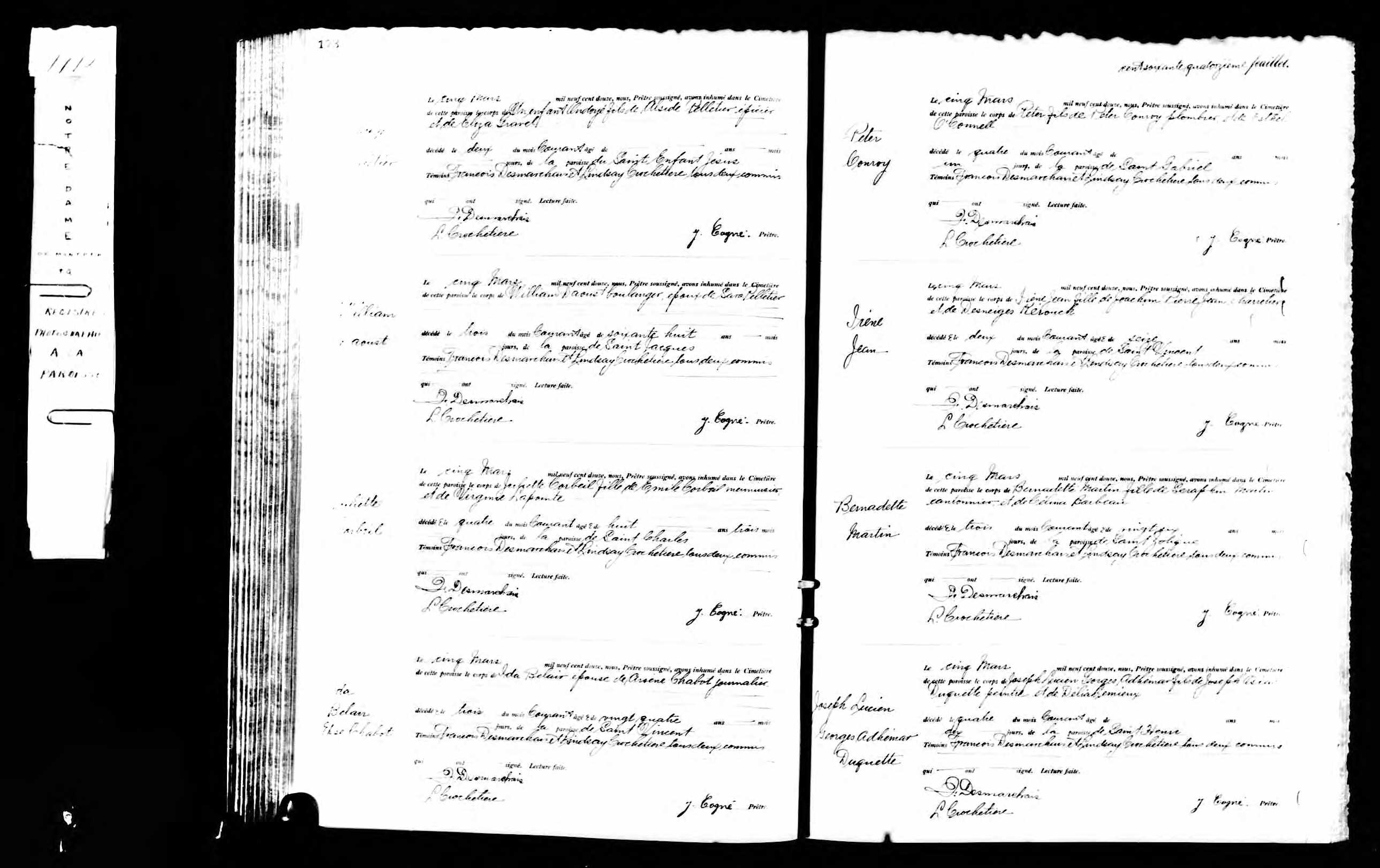 Acte de sépulture