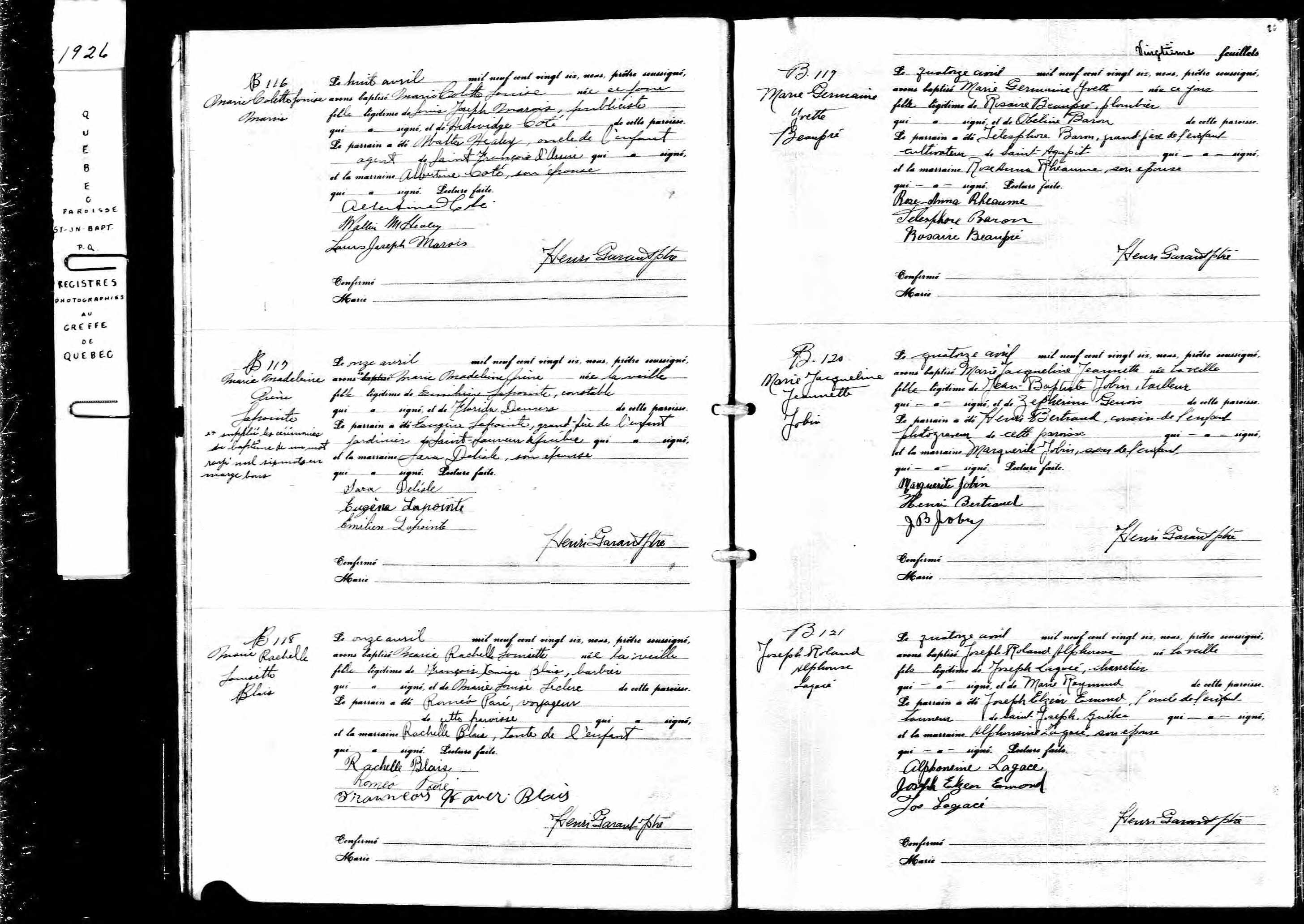 Acte de baptême