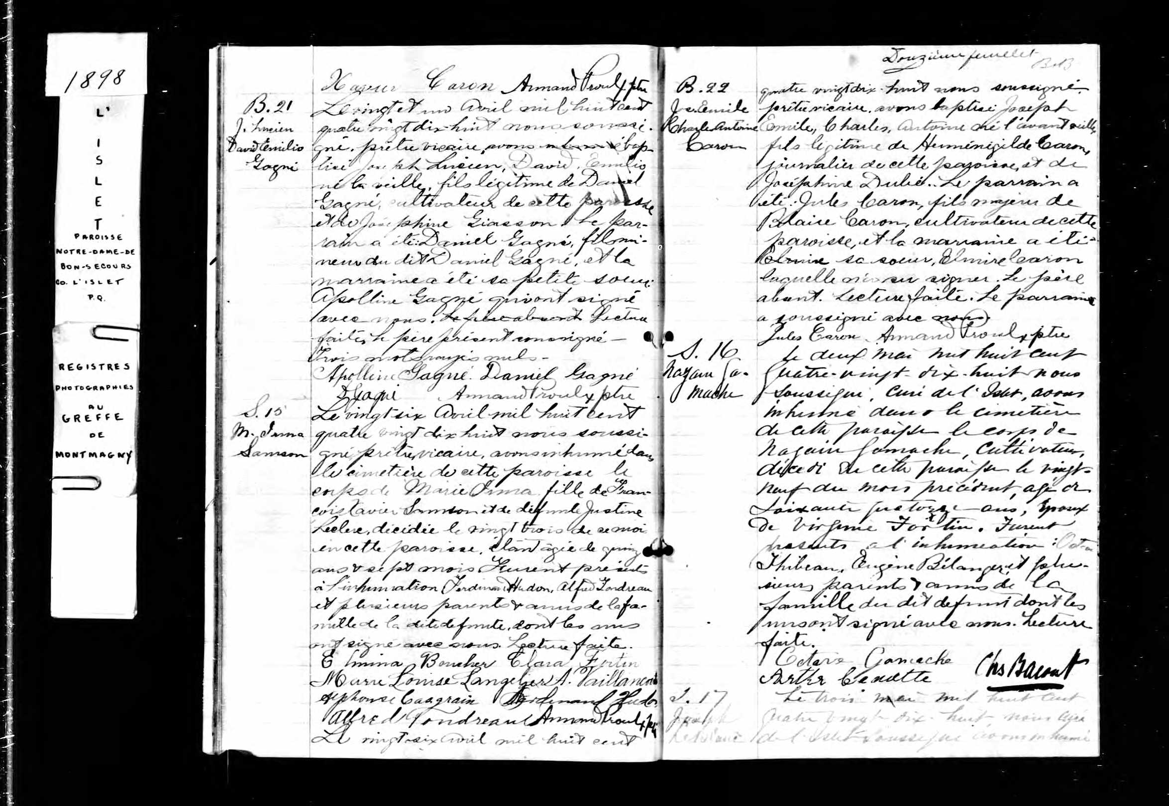 Acte de sépulture