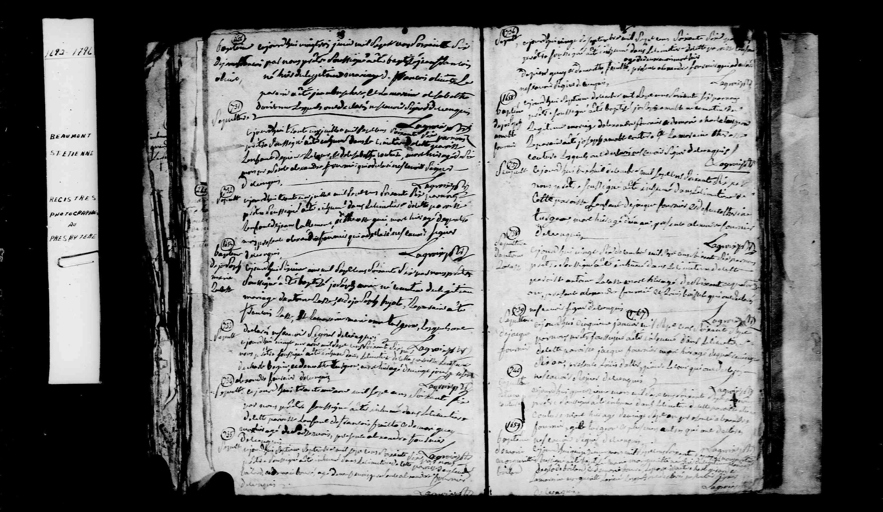 Acte de sépulture