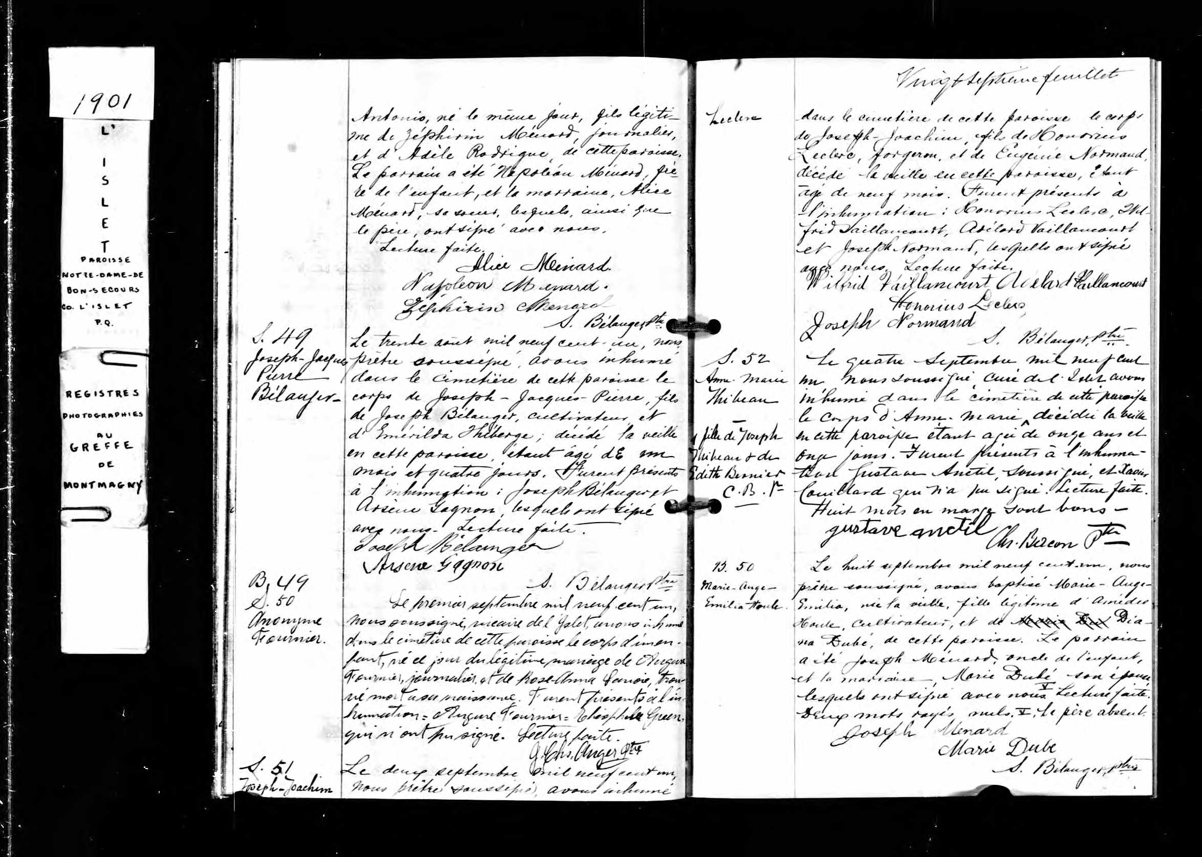Acte de sépulture