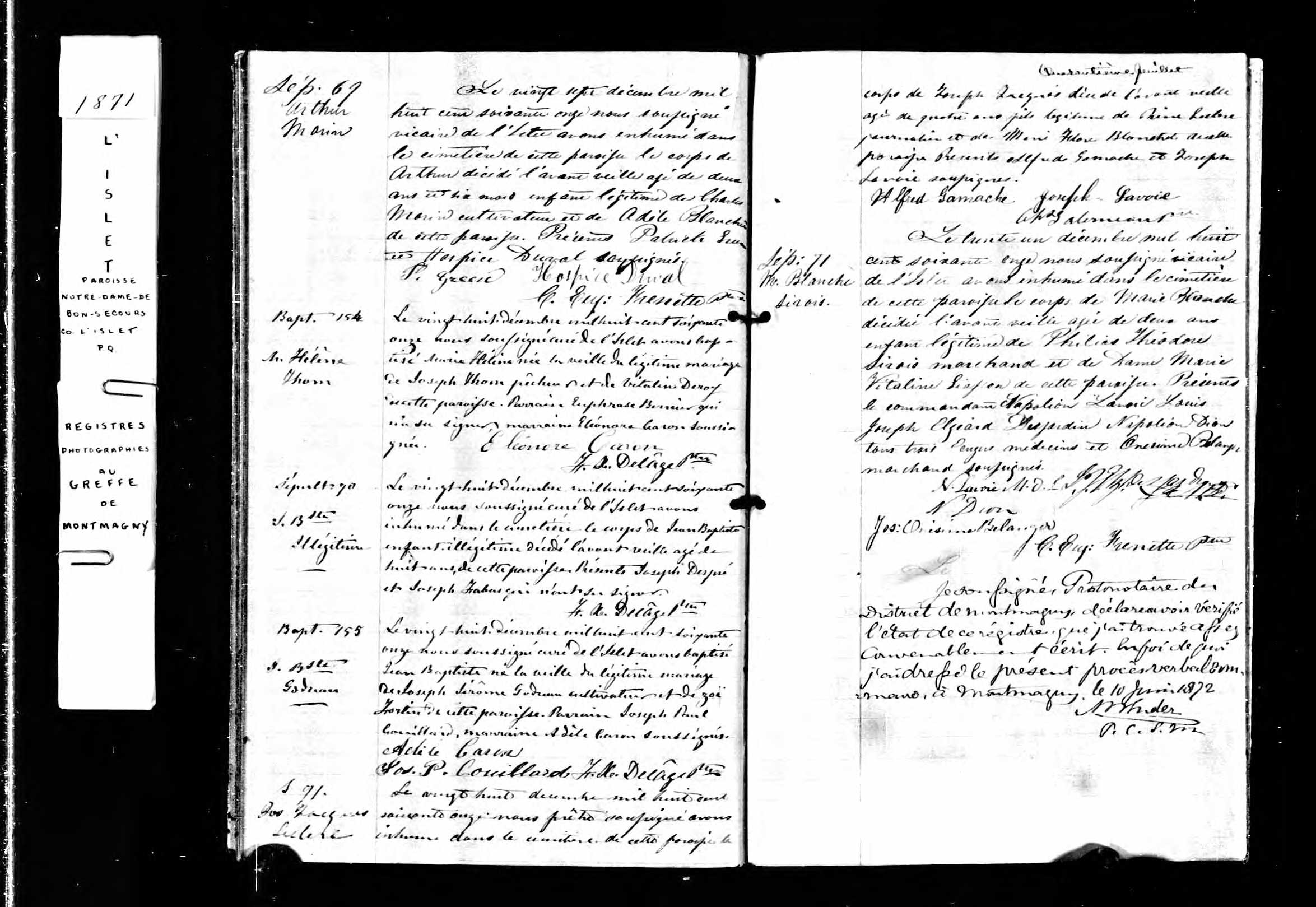 Acte de sépulture
