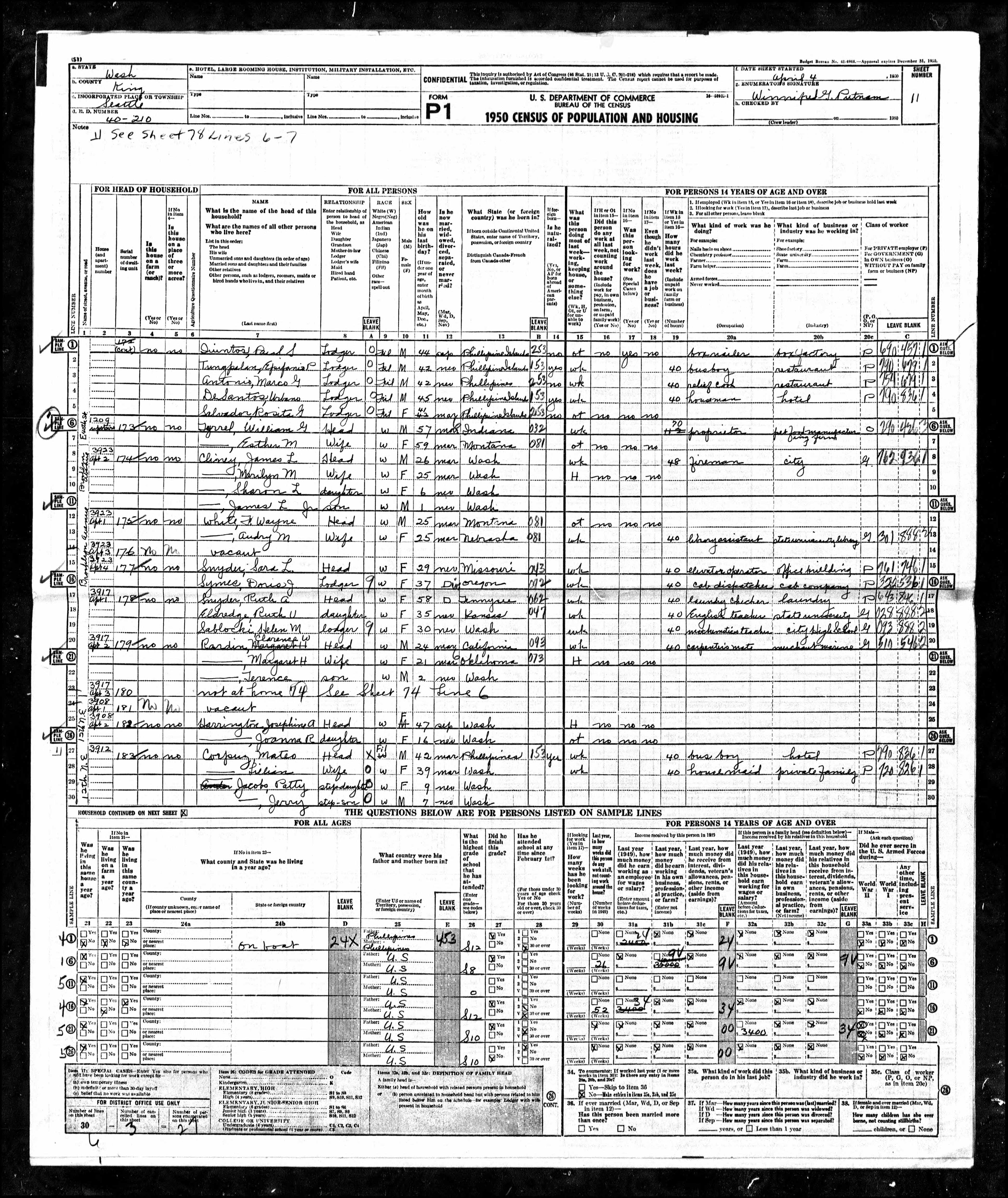 Recensement fédéral américain 1950