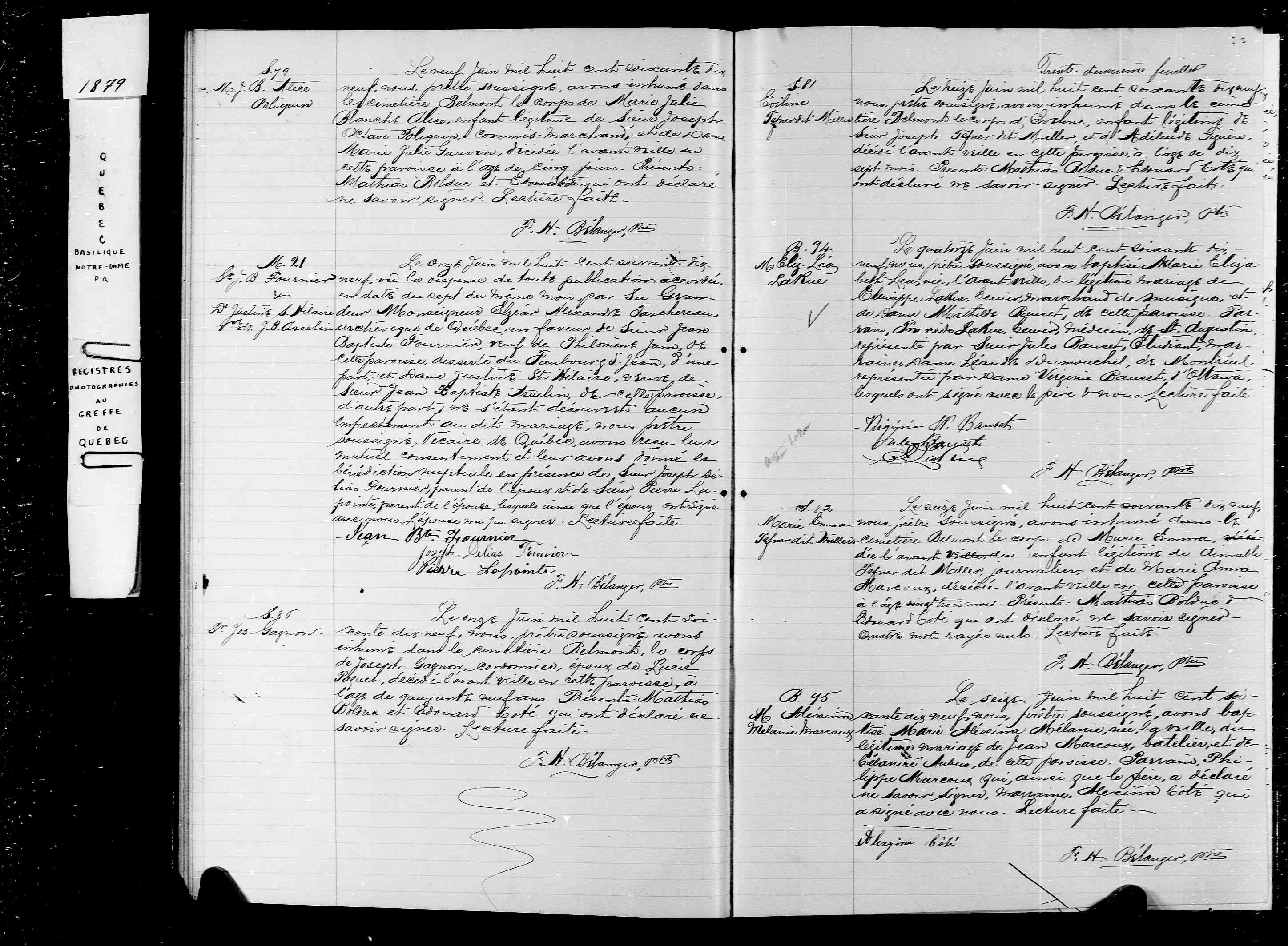 Acte de mariage en troisième noces