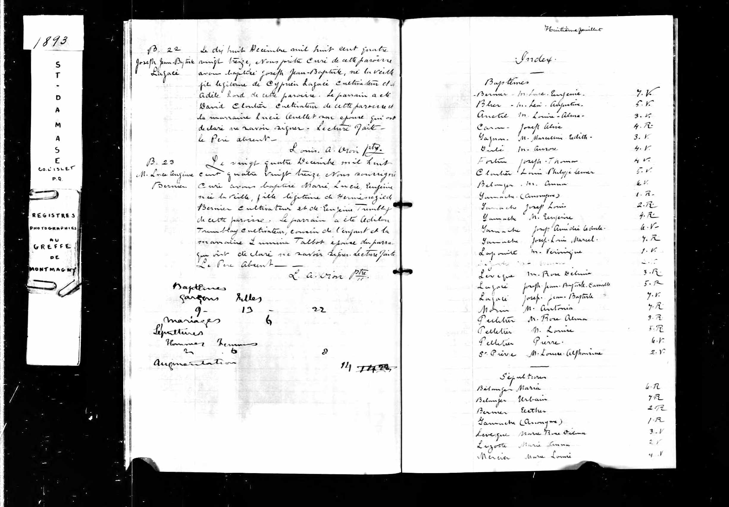 Acte de baptême Acte de baptême