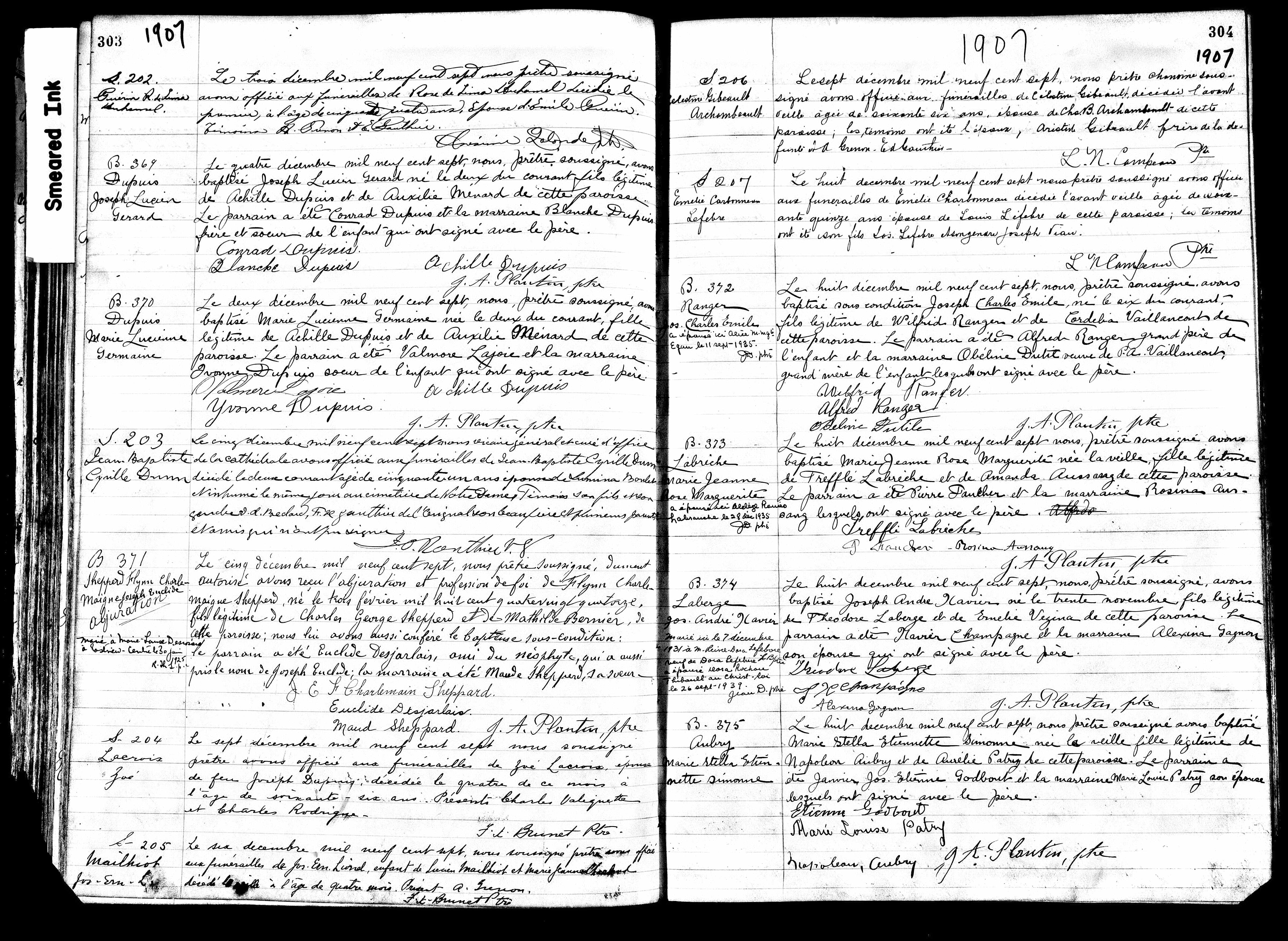 Acte de sépulture