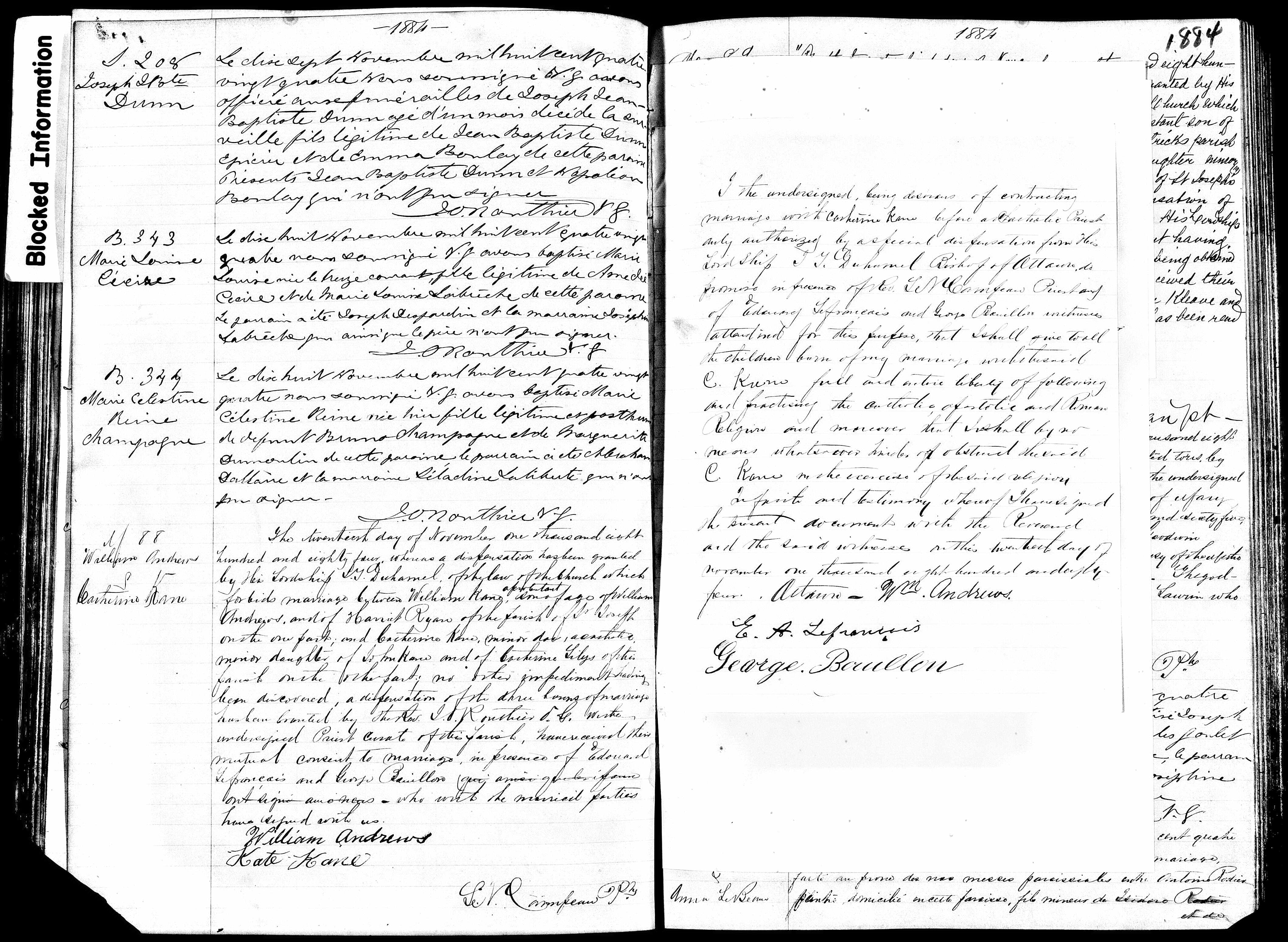 Acte de sépulture Acte de sépulture