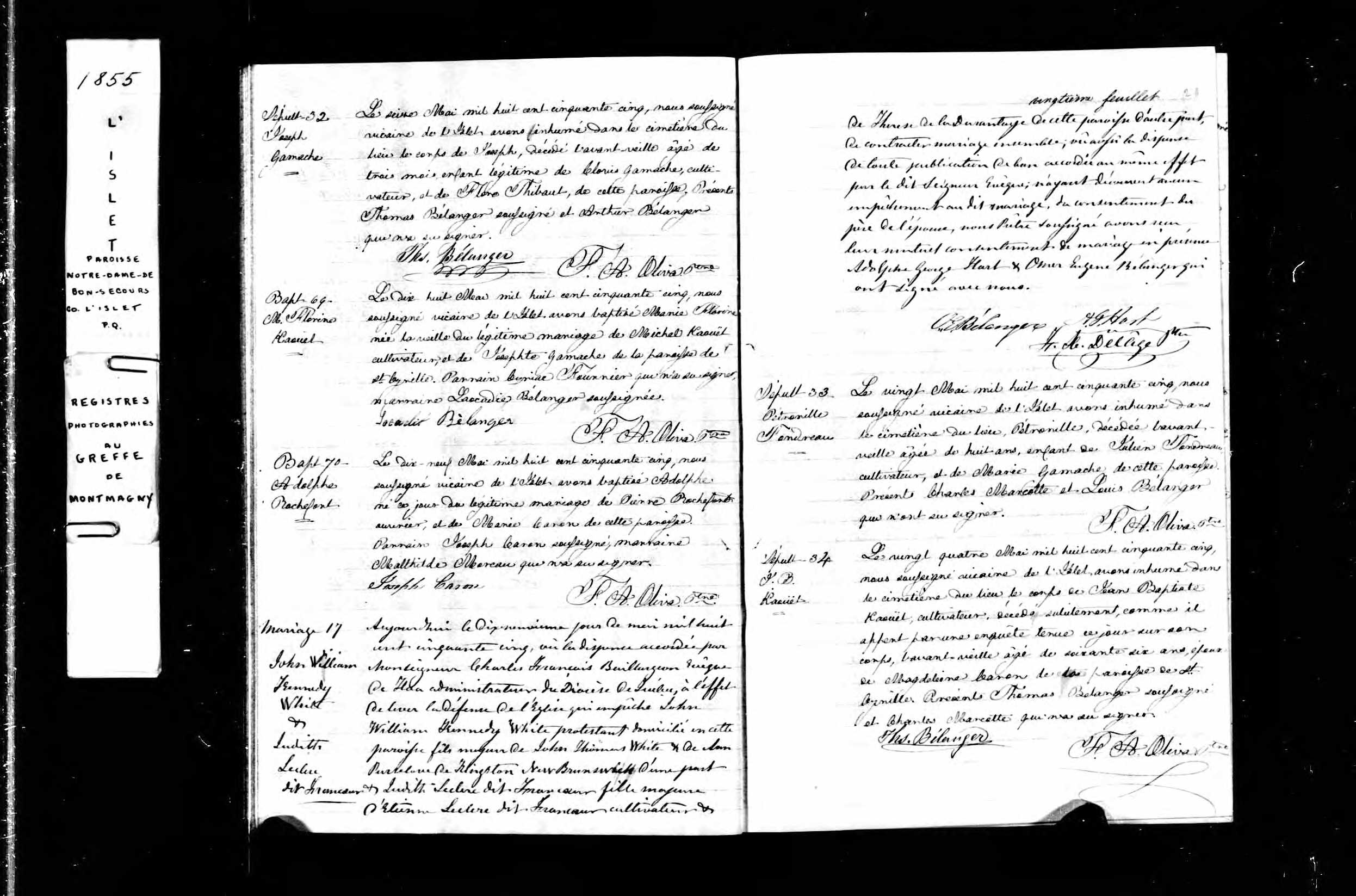 Acte de sépulture Acte de sépulture
