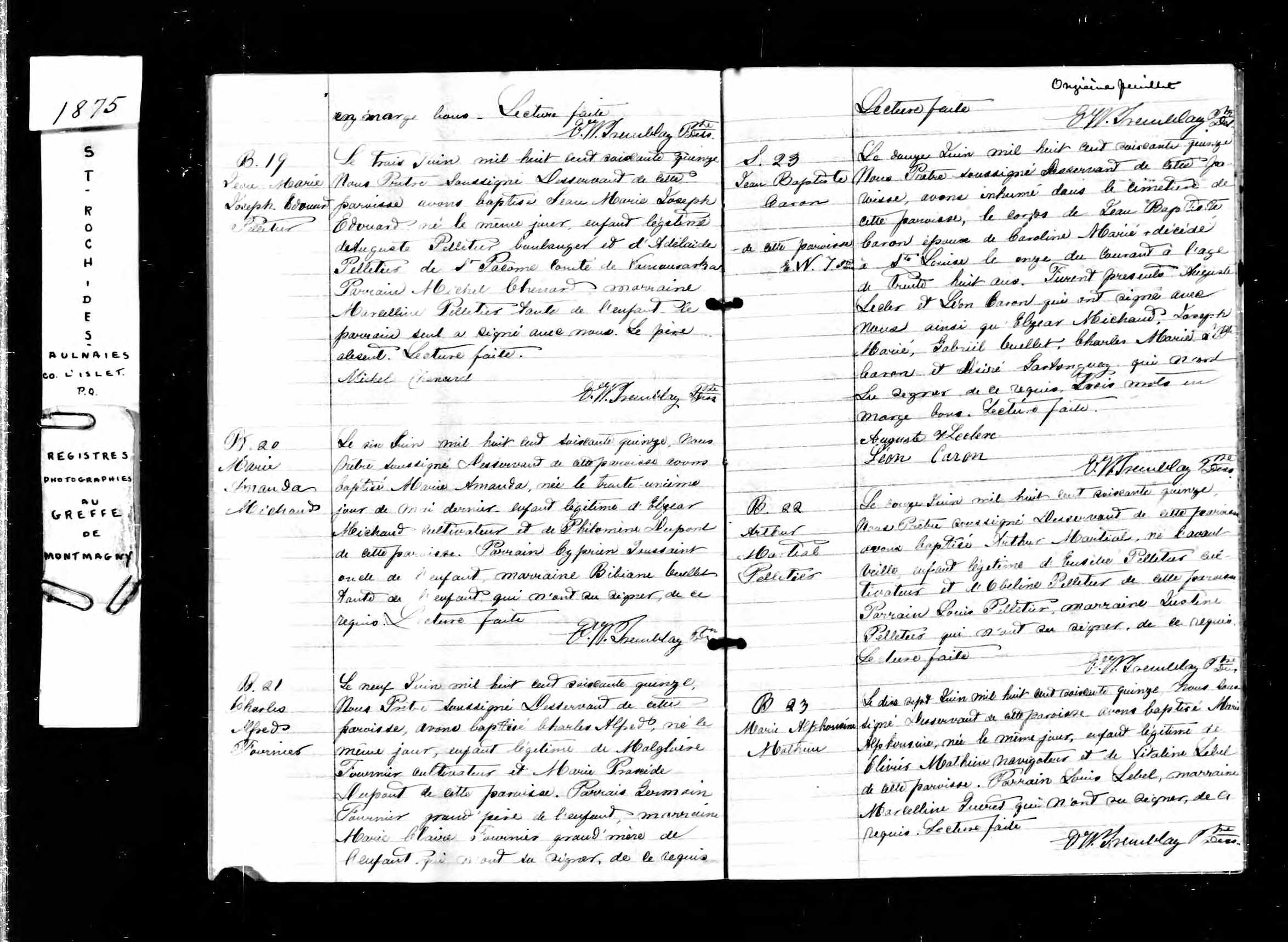 Acte de sépulture