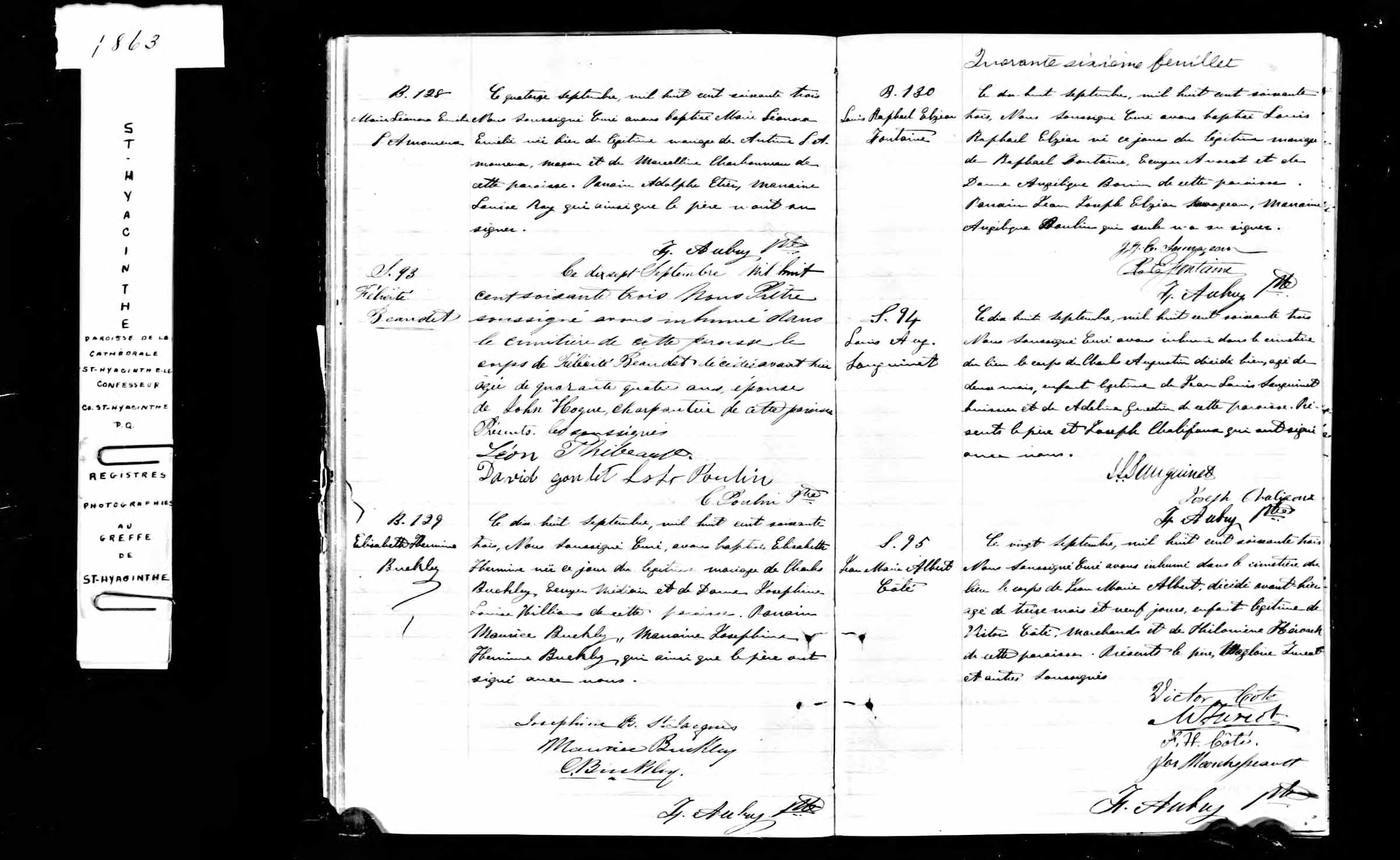 Acte de sépulture