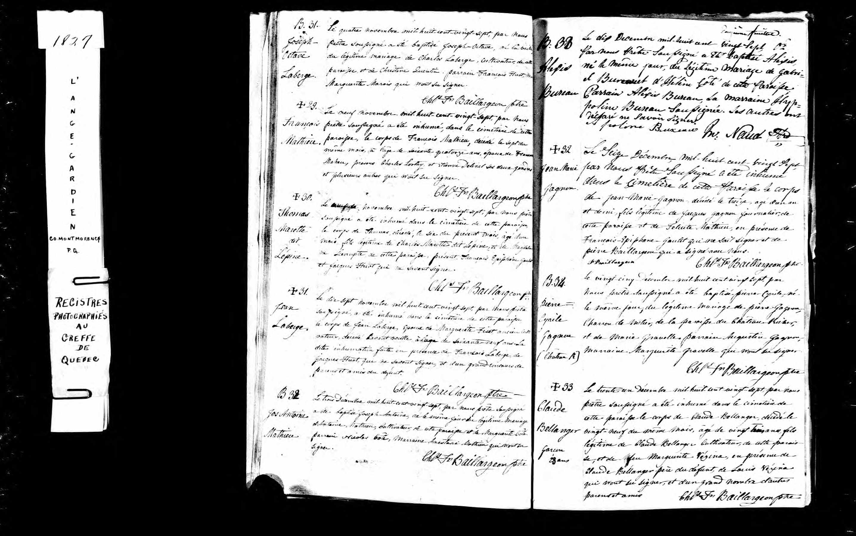 Acte de sépulture