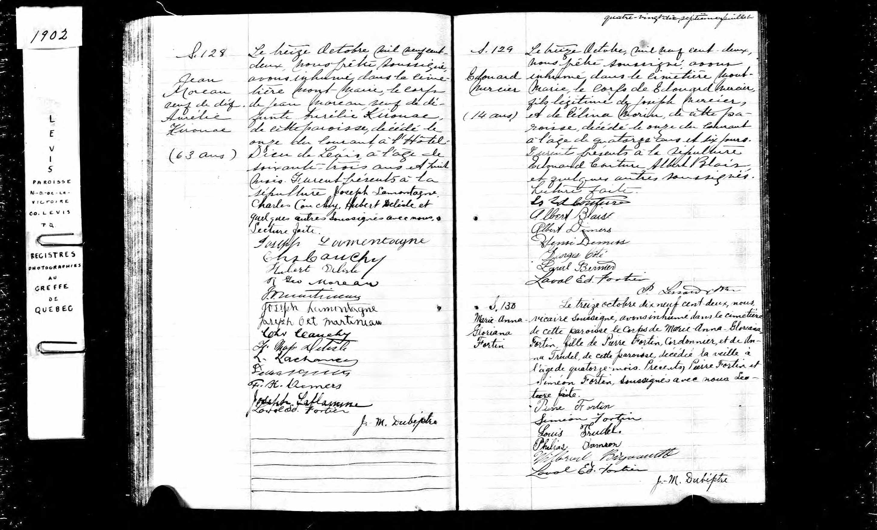 Acte de sépulture