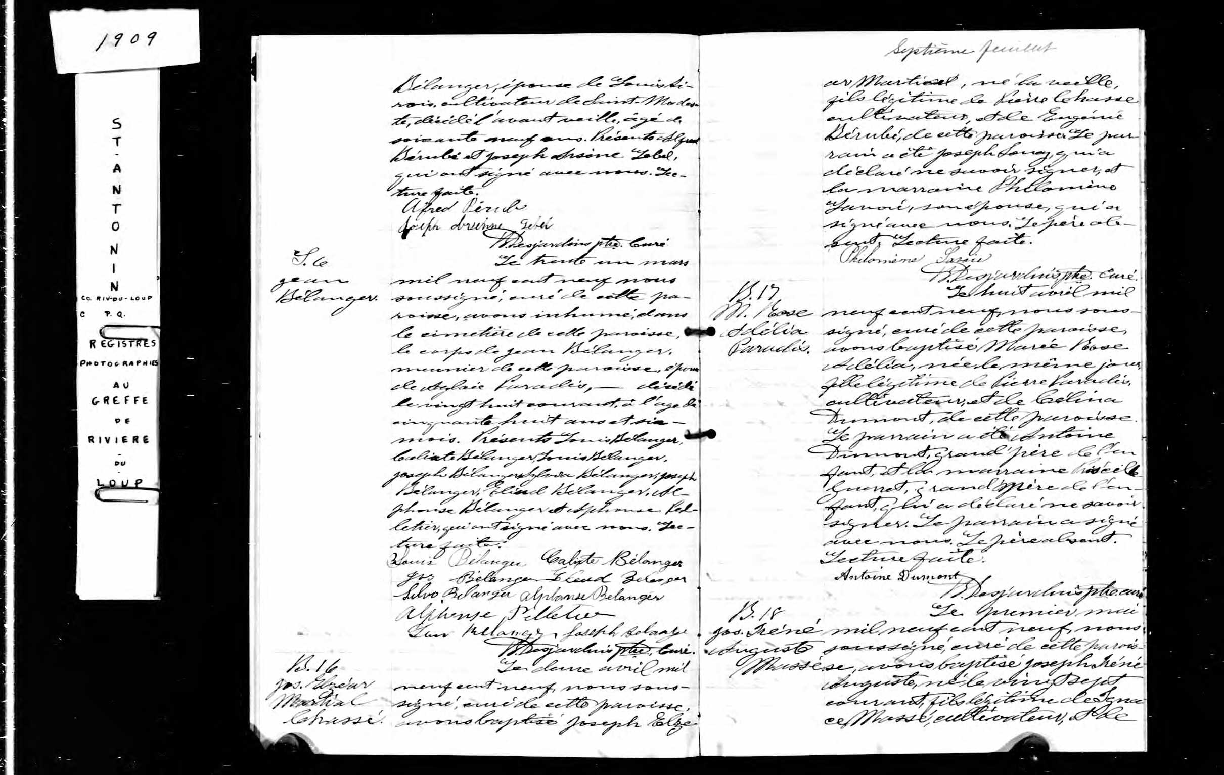 Acte de sépulture