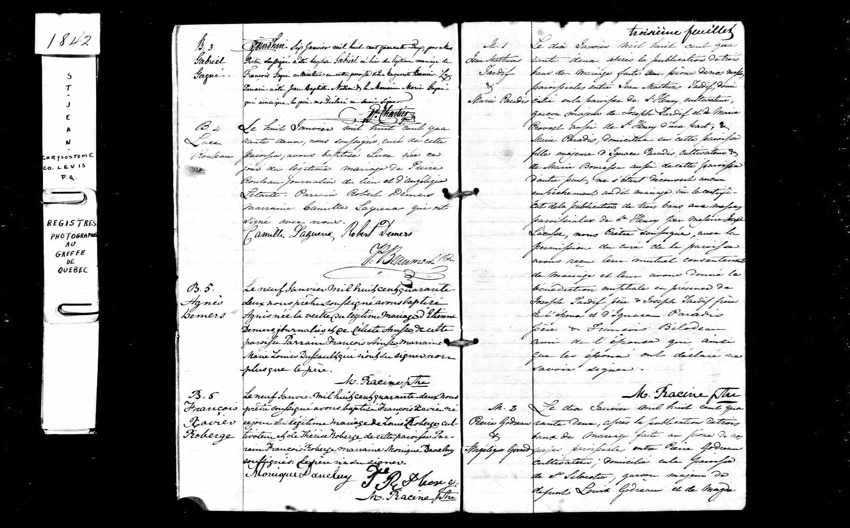 Acte de mariage en premières noces