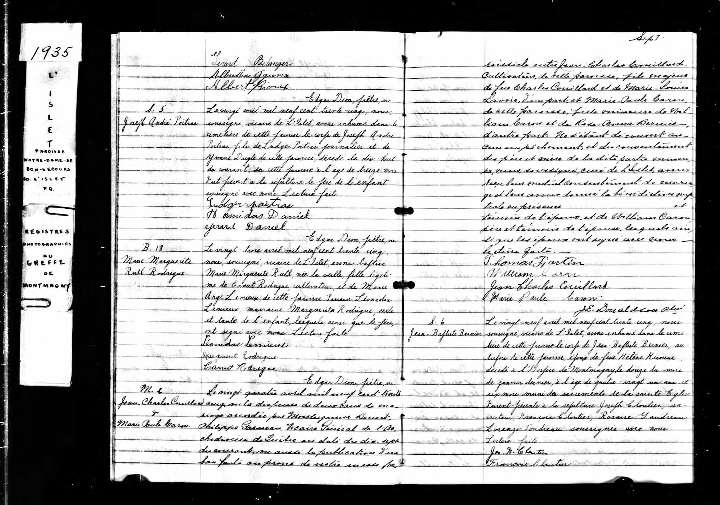  Acte de sépulture