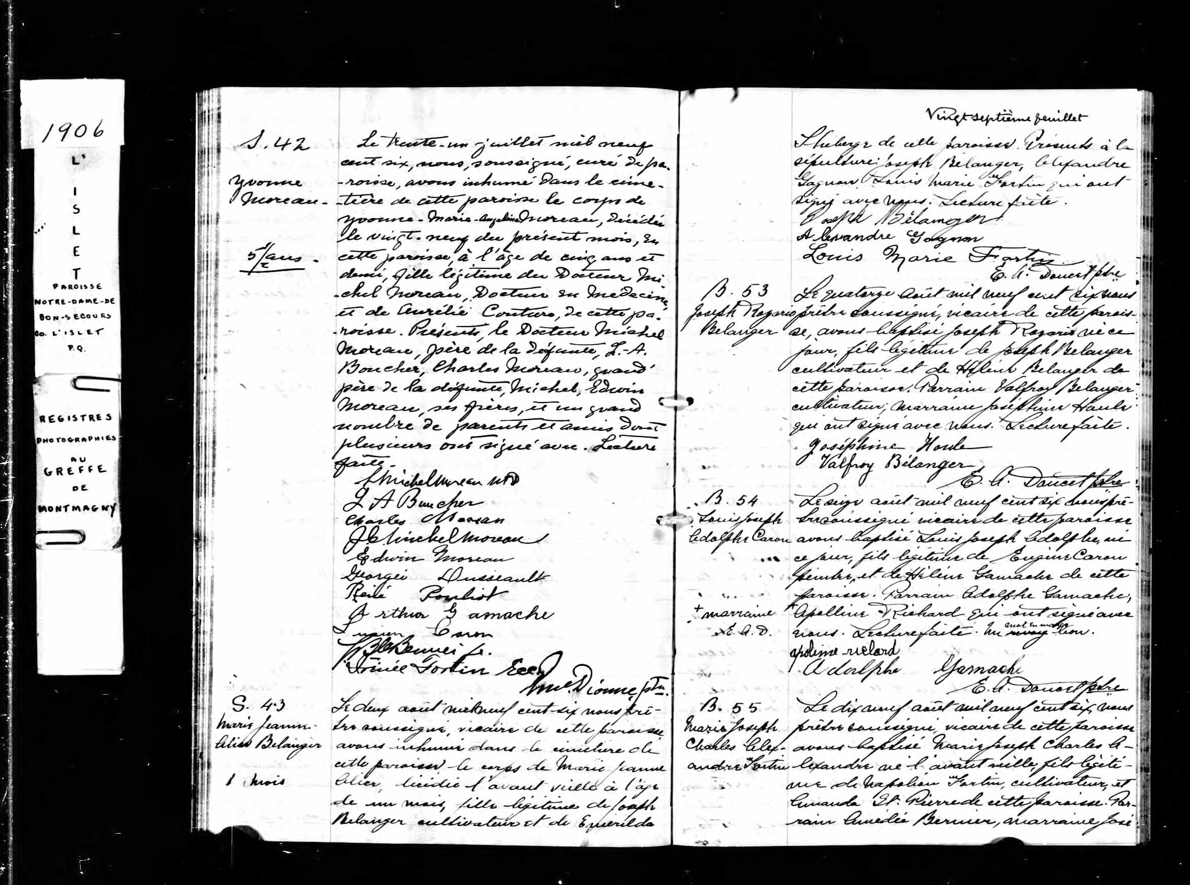 Acte de sépulture