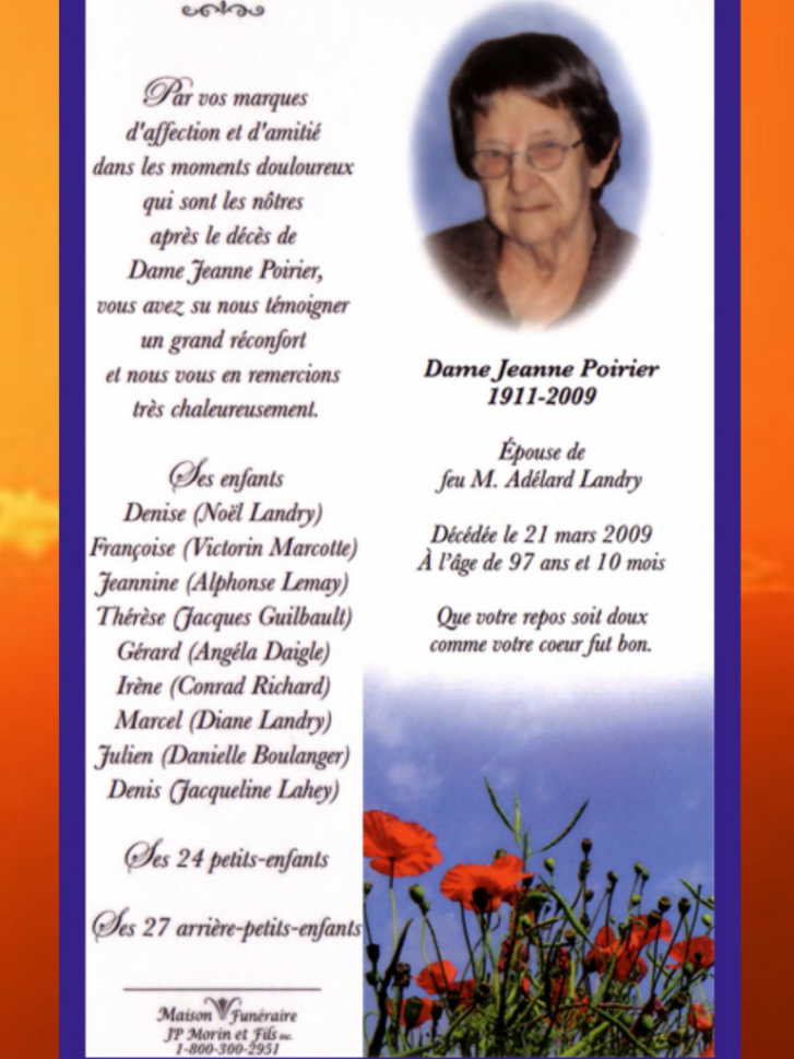 Carte mortuaire
