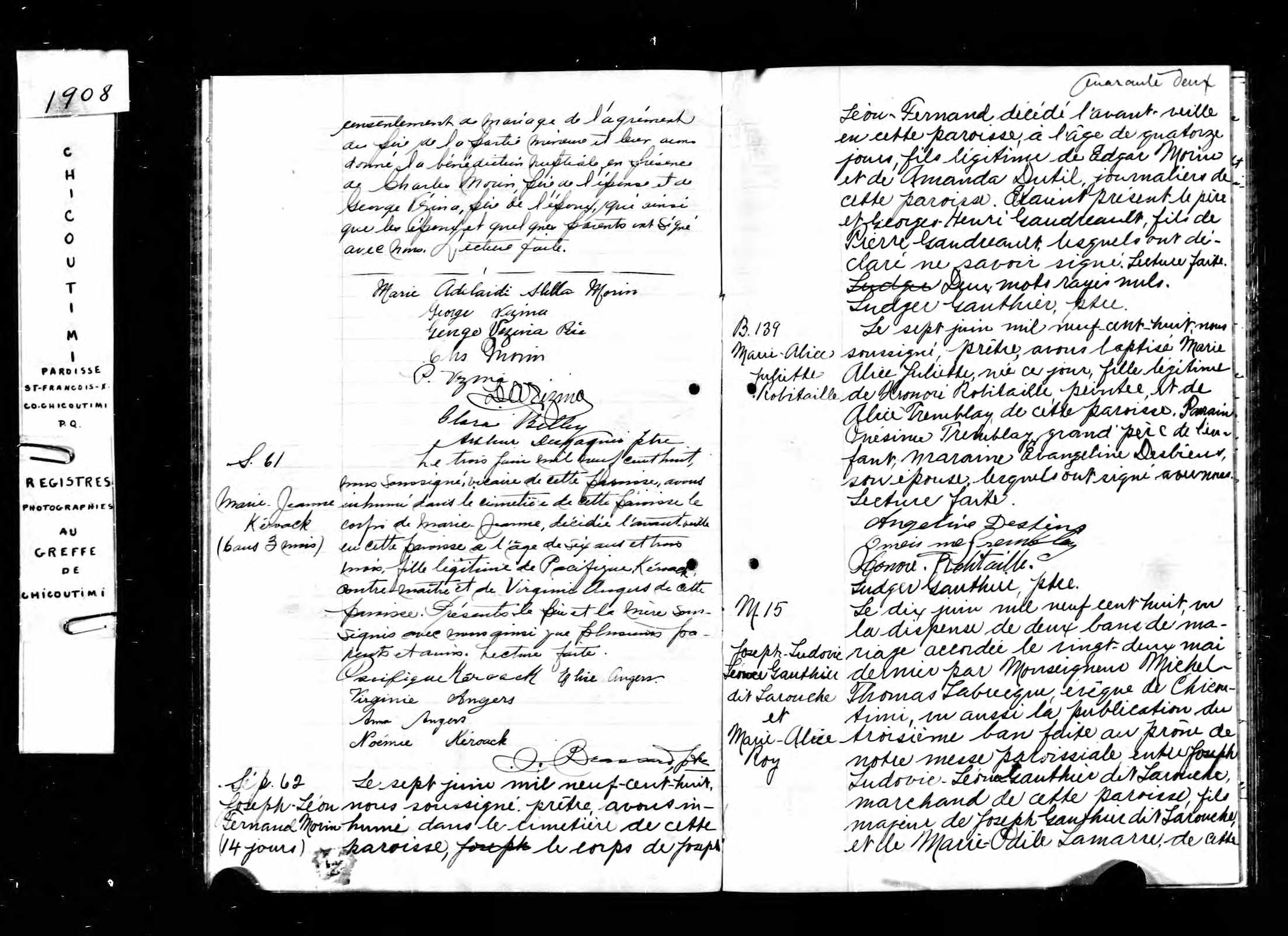 Acte de sépulture