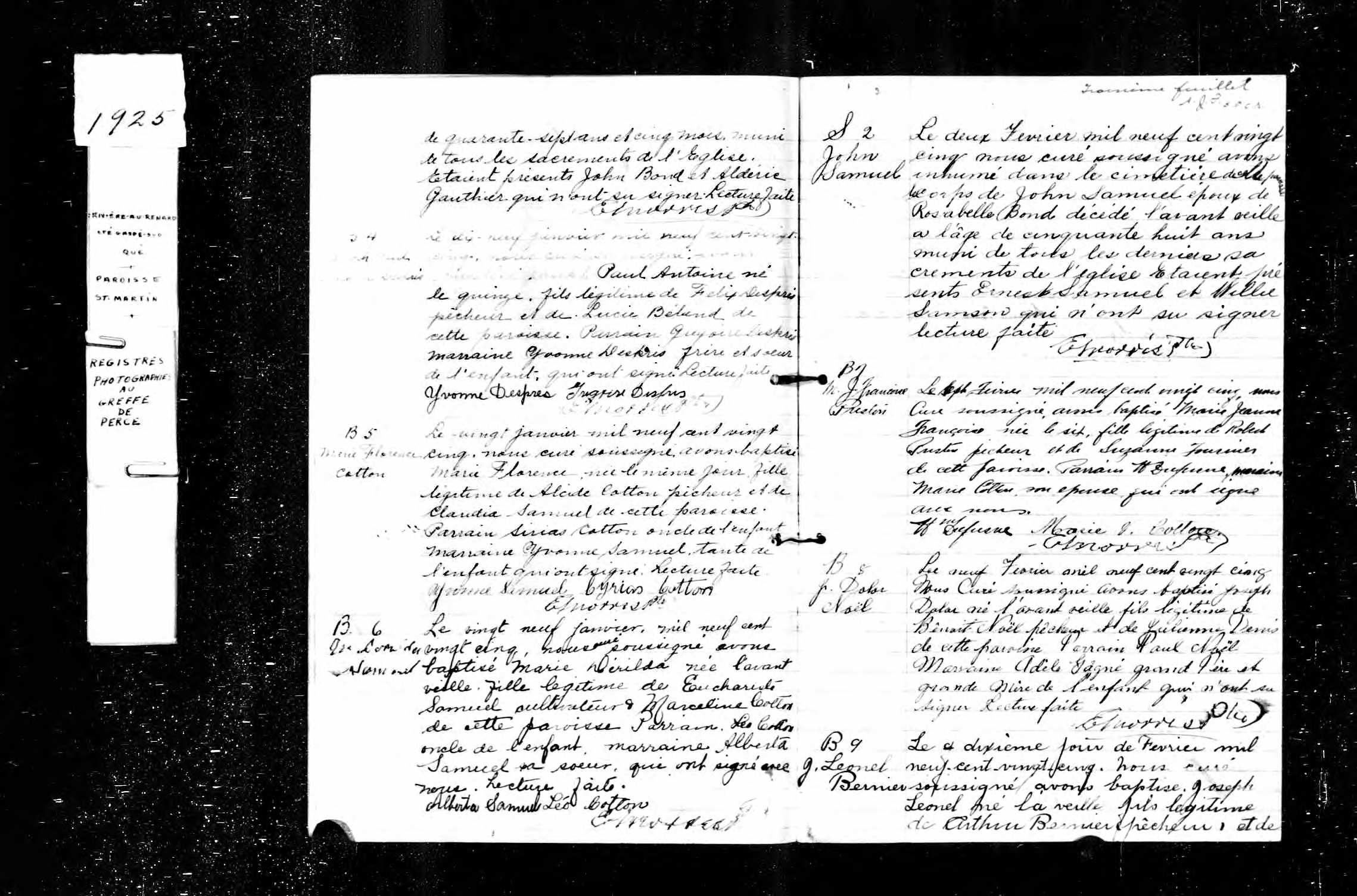 Acte de sépulture
