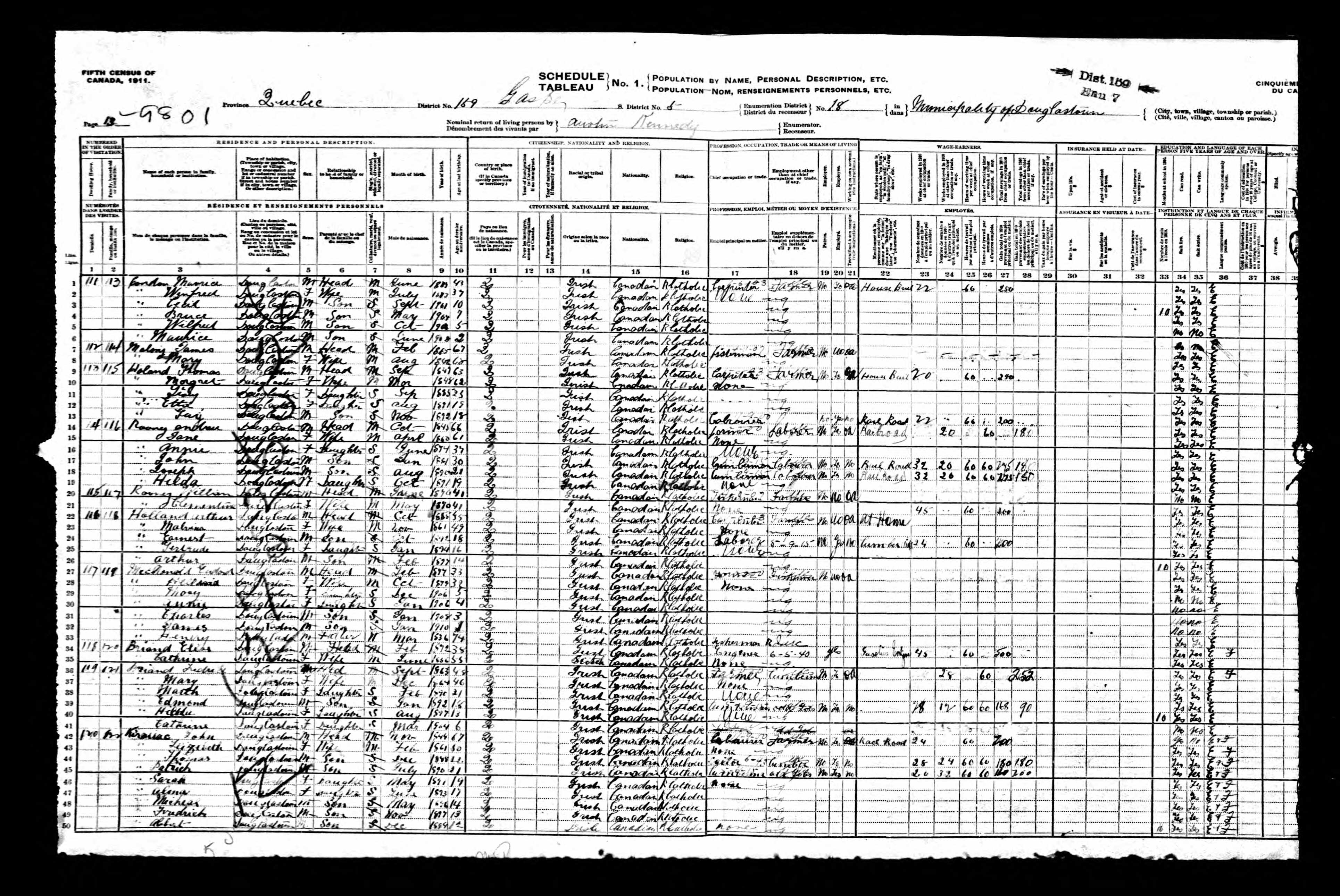 Recensement canadien 1911