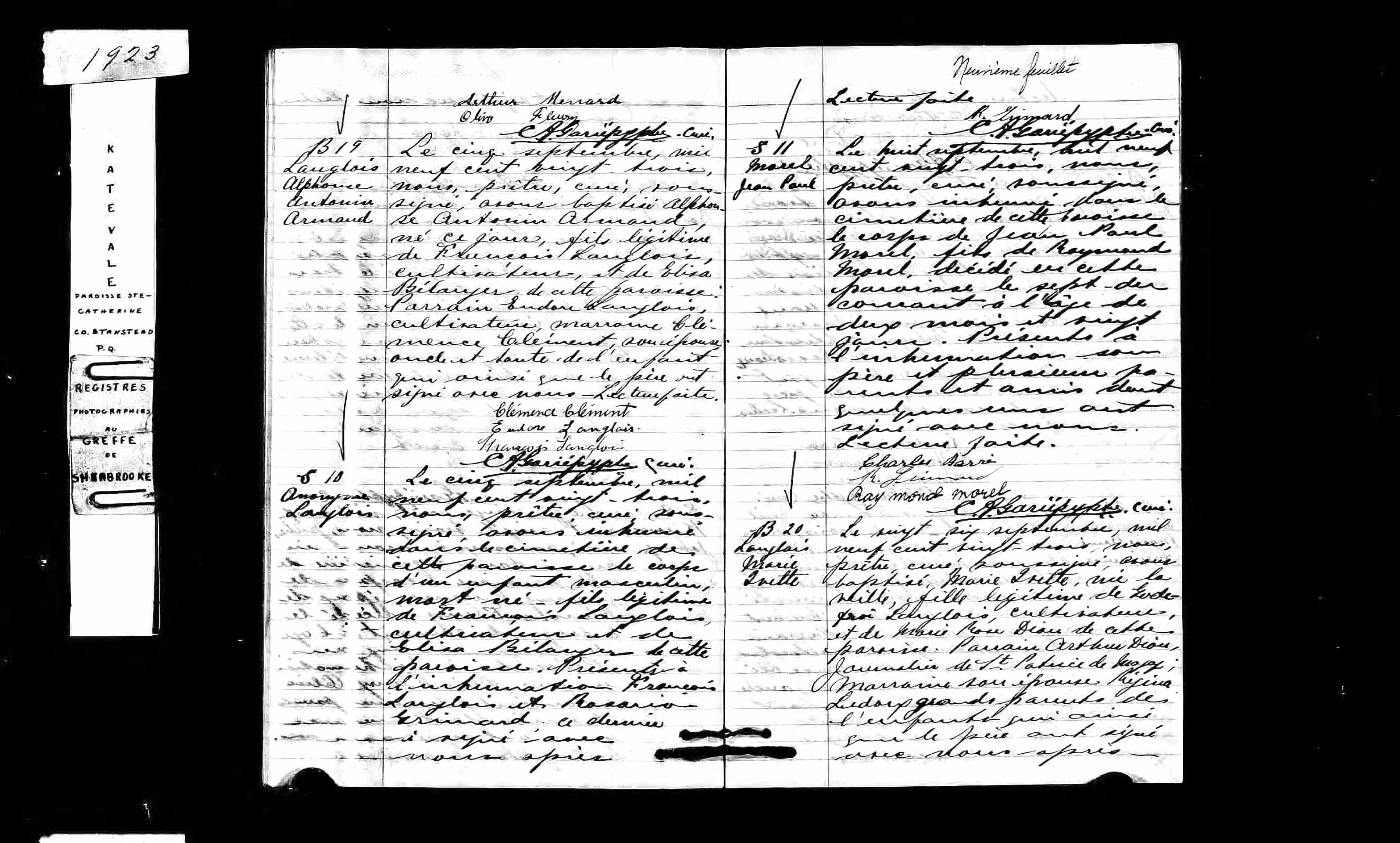  Acte de sépulture