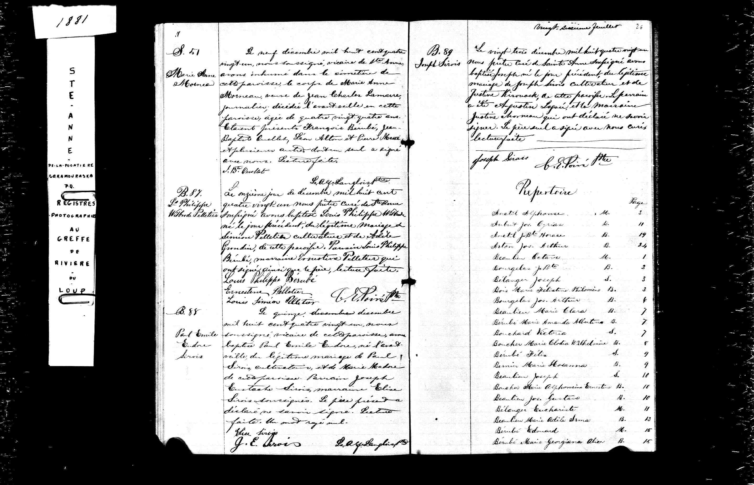 Acte de baptême