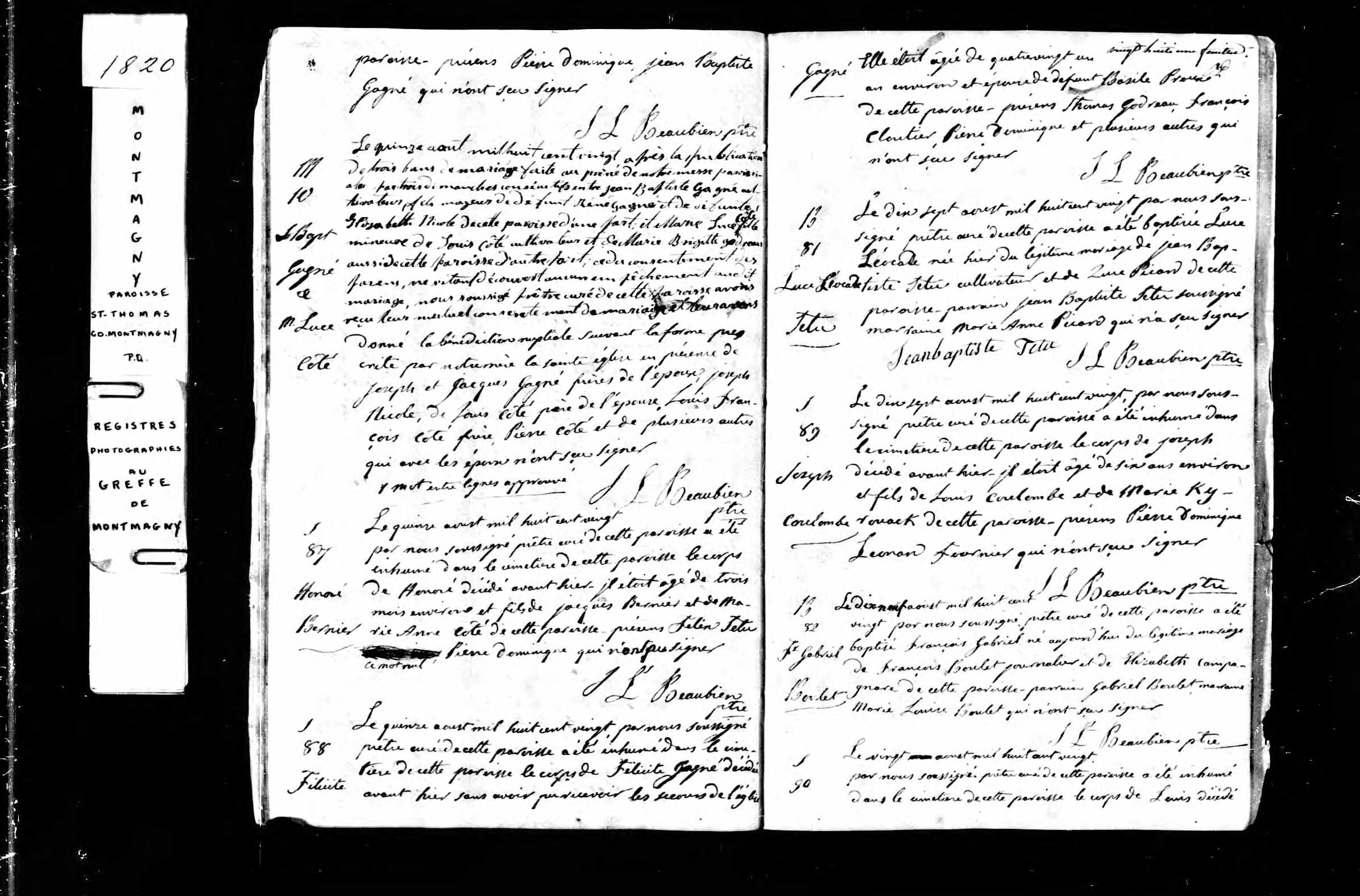 Acte de sépulture