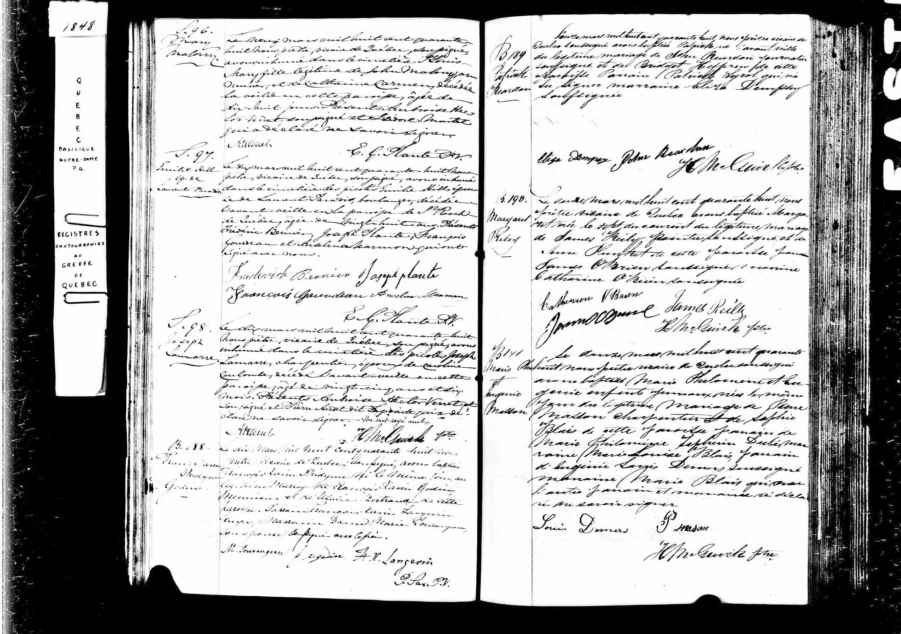 Acte de sépulture