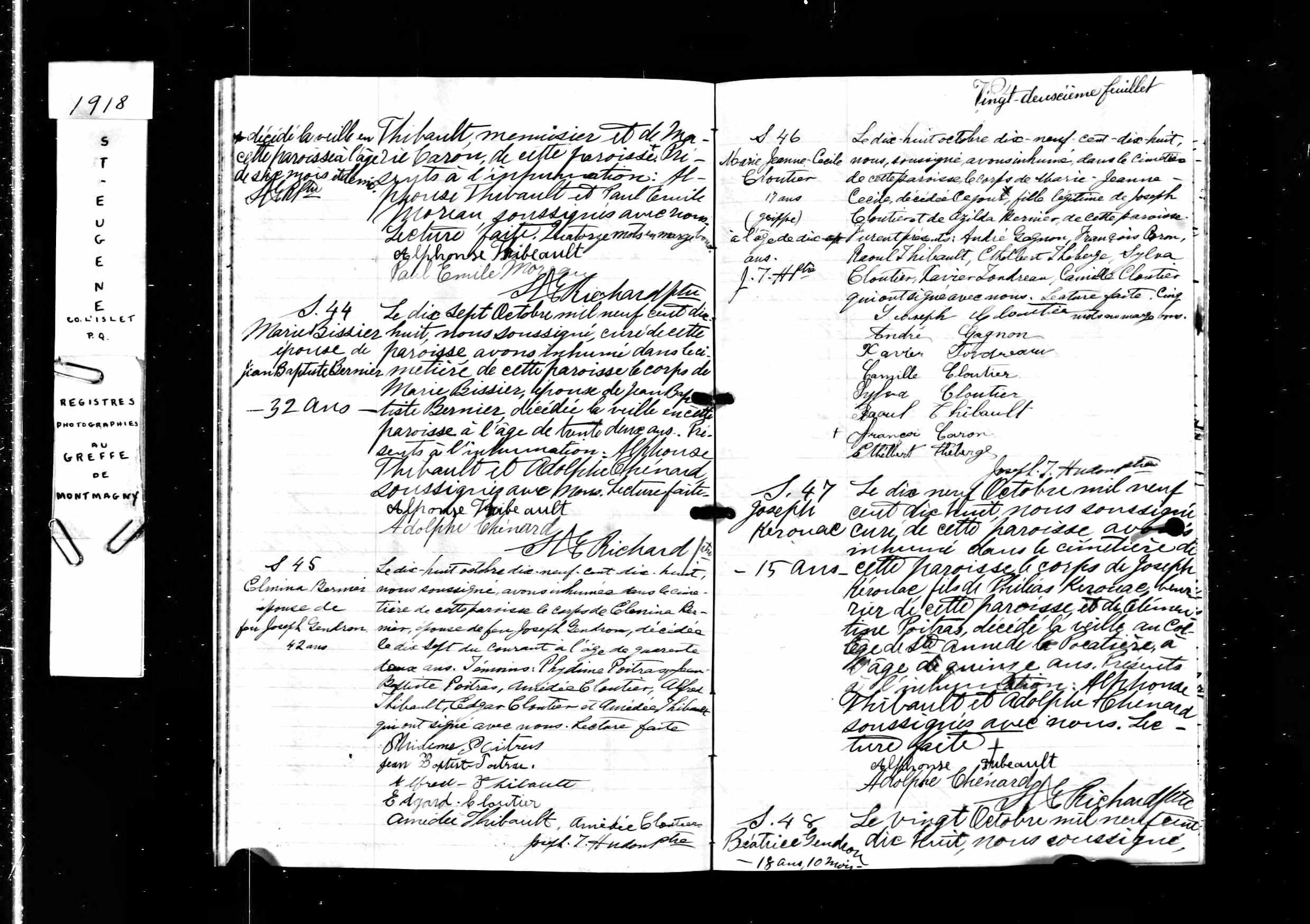 Acte de sépulture