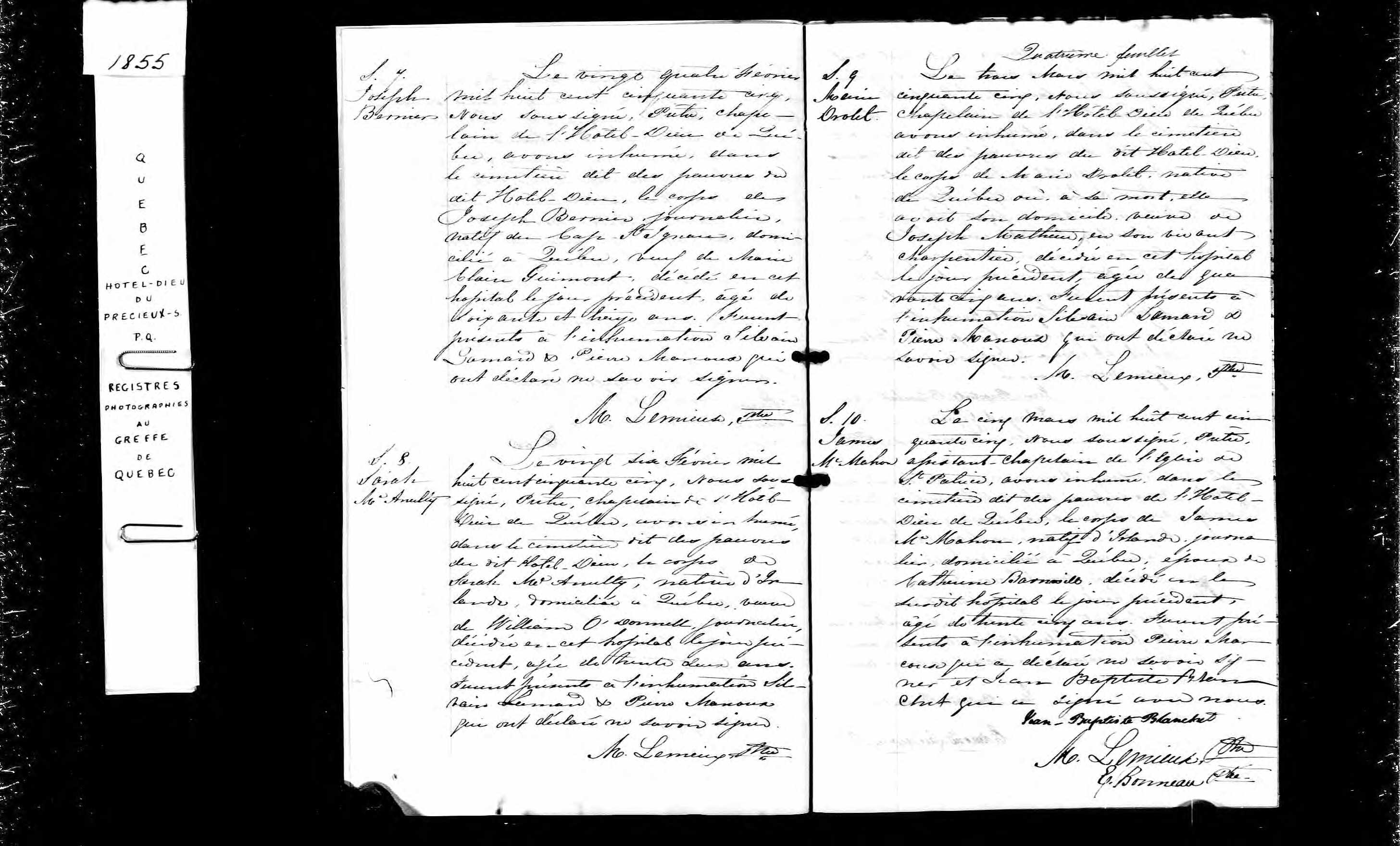 Acte de sépulture