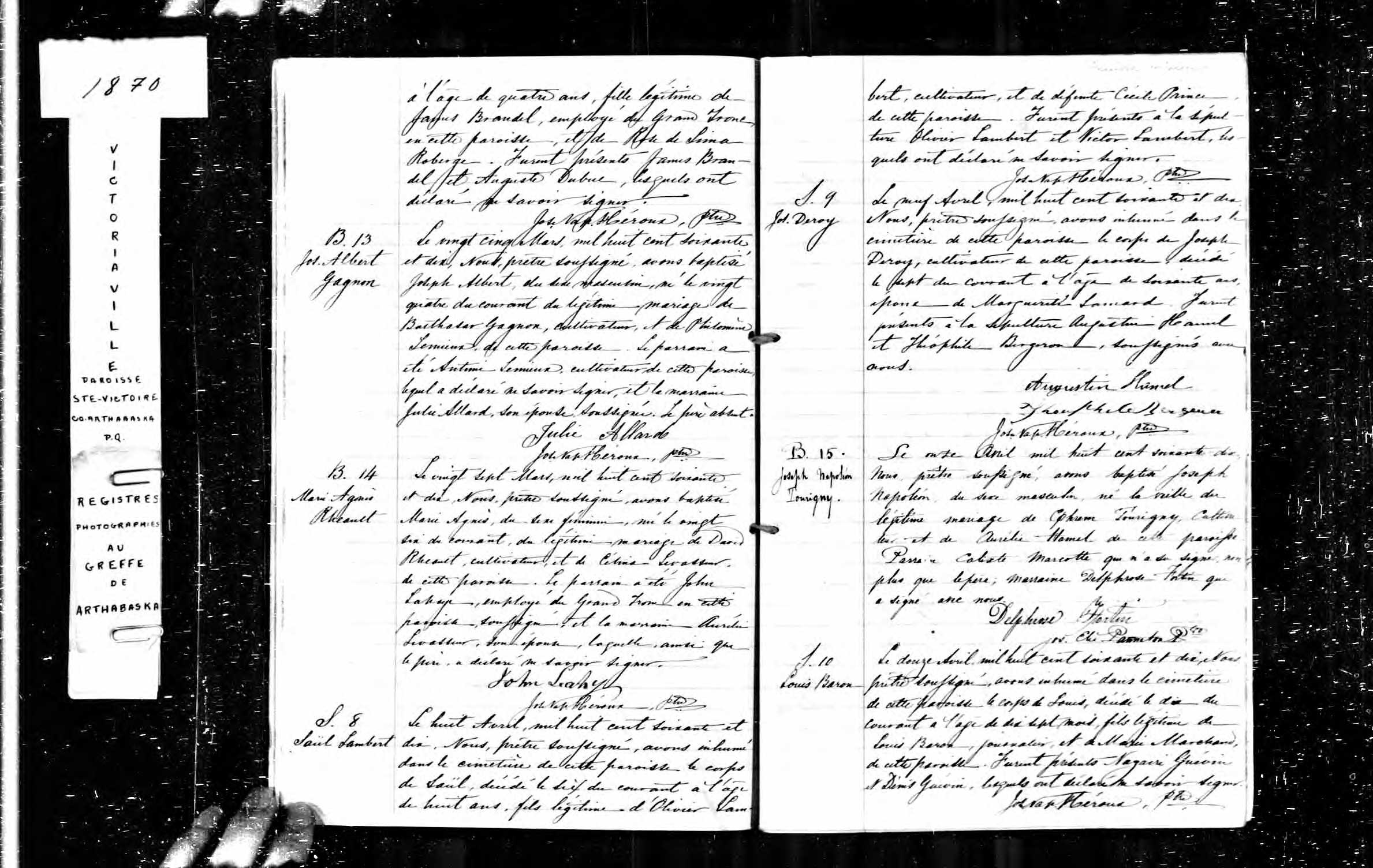 Acte de sépulture