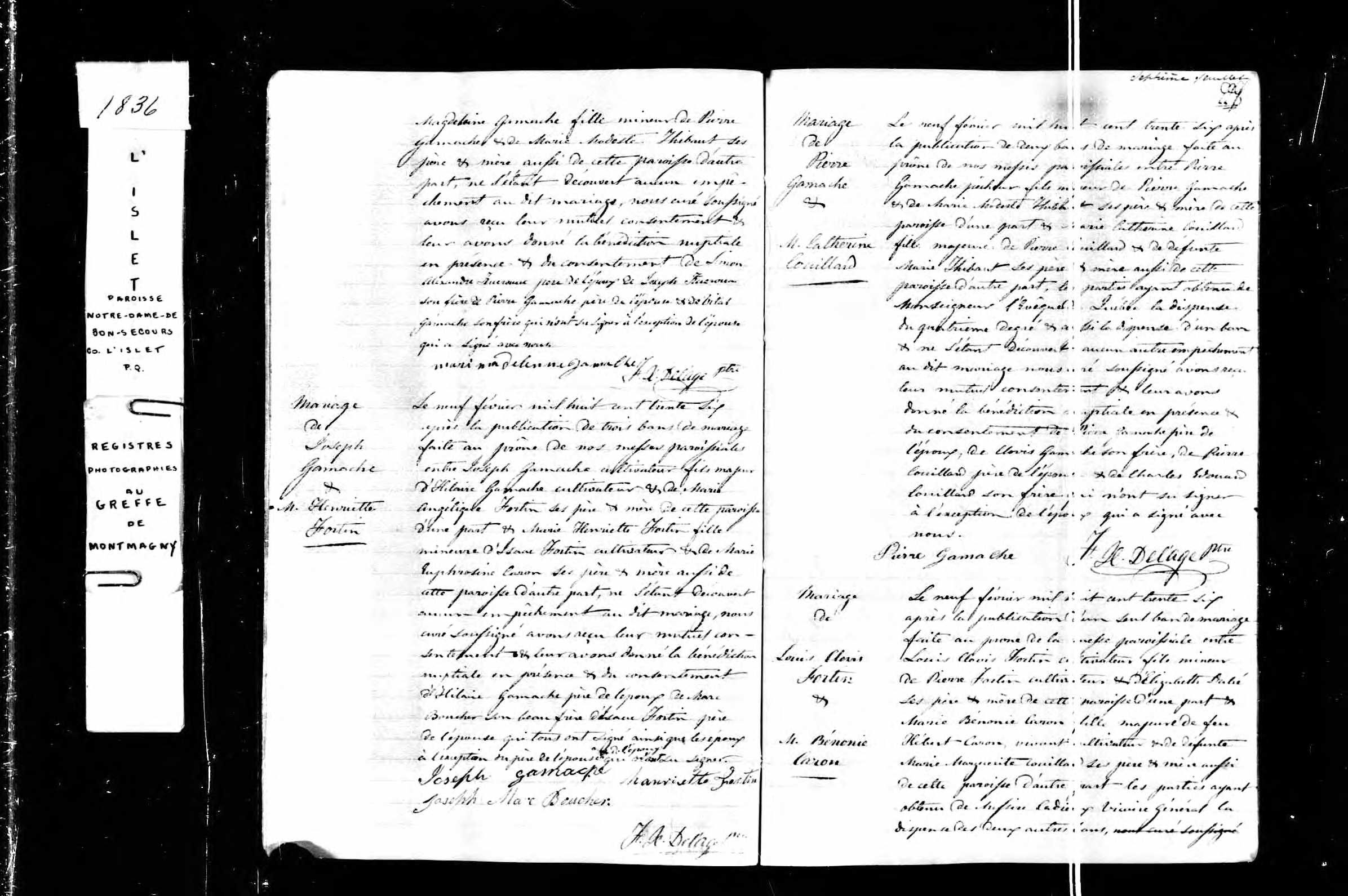Acte de mariage en premières noces