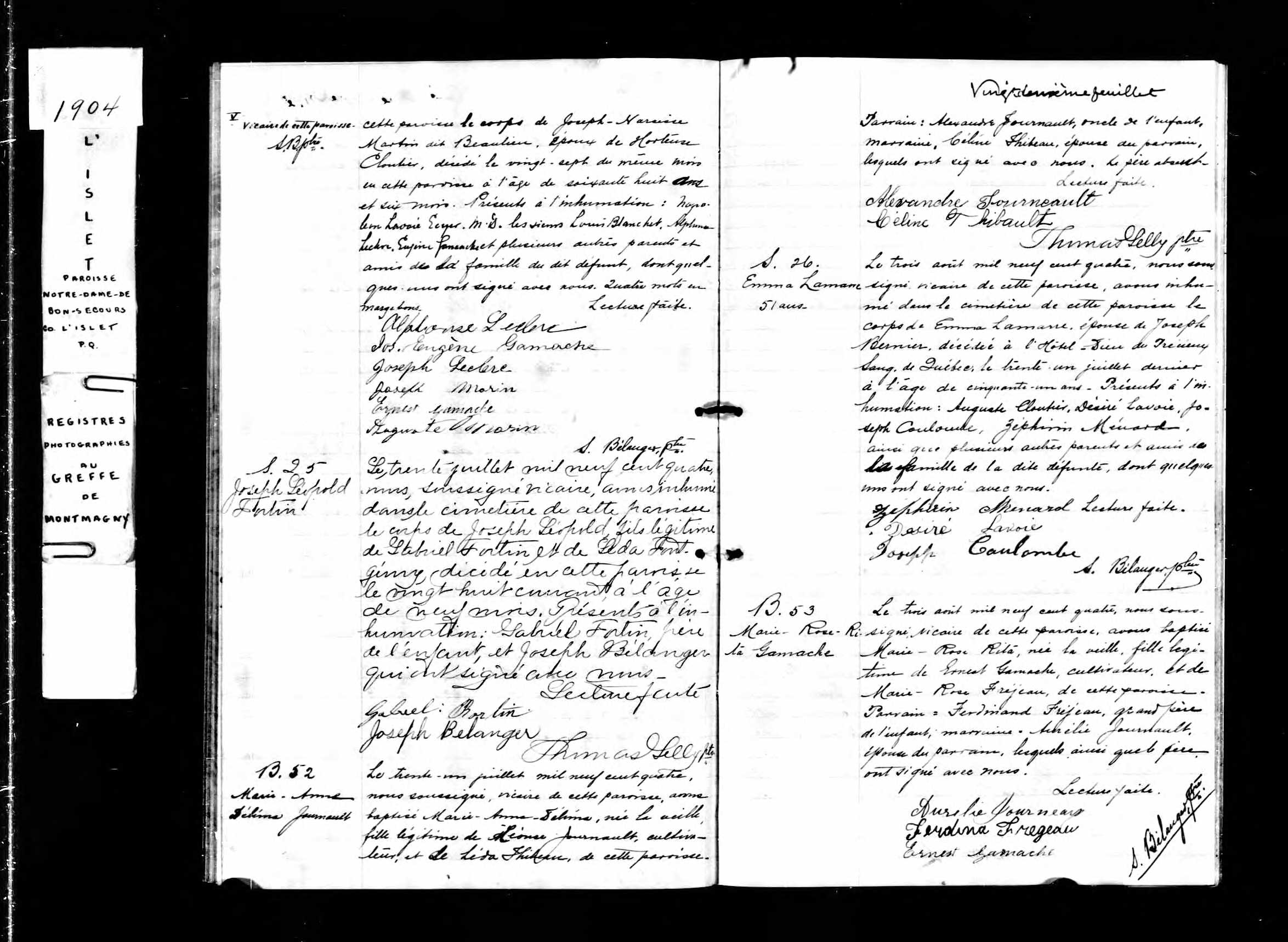  Acte de sépulture