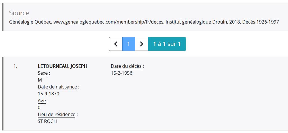 Mention du décès