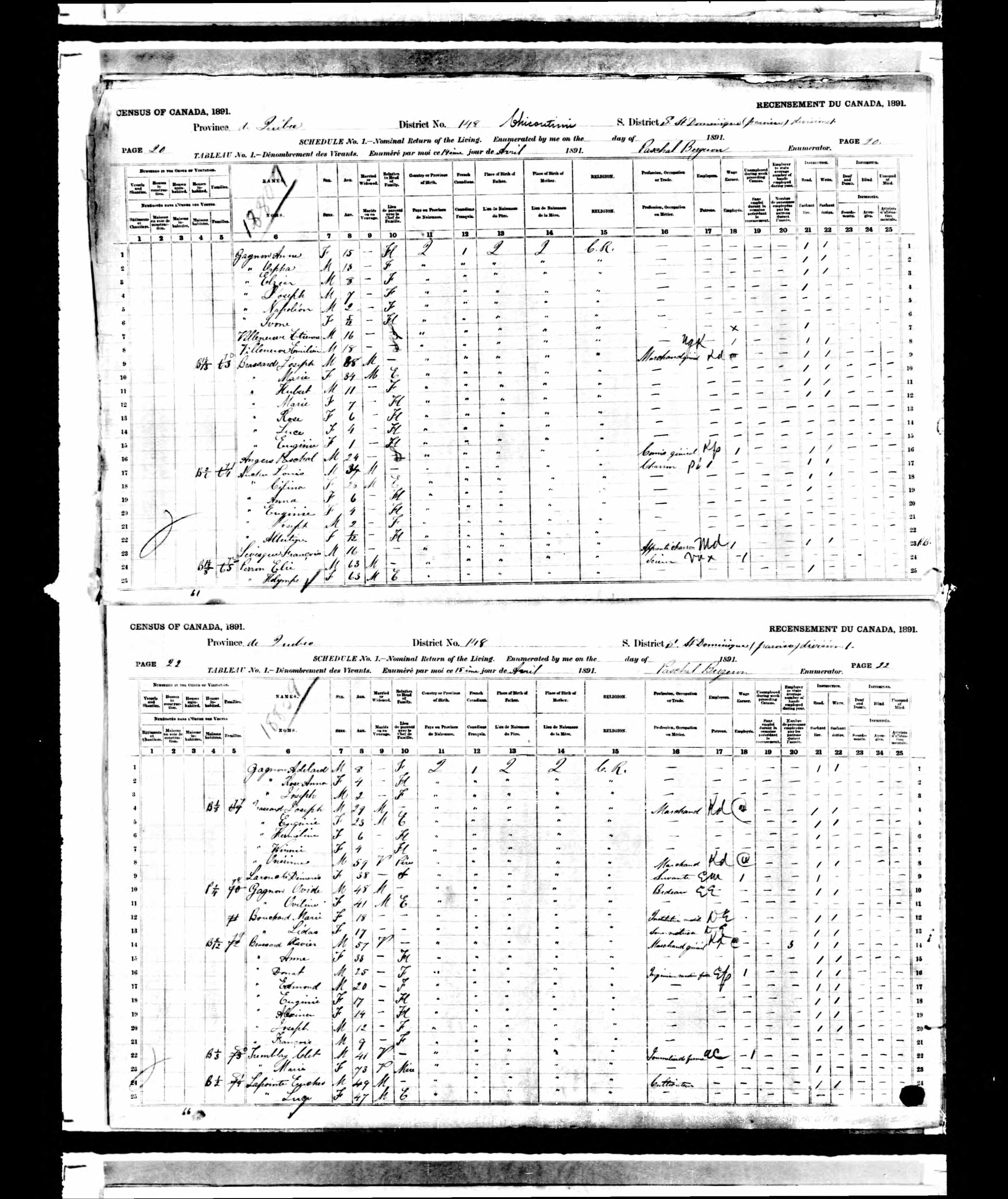 Recensement canadien 1891