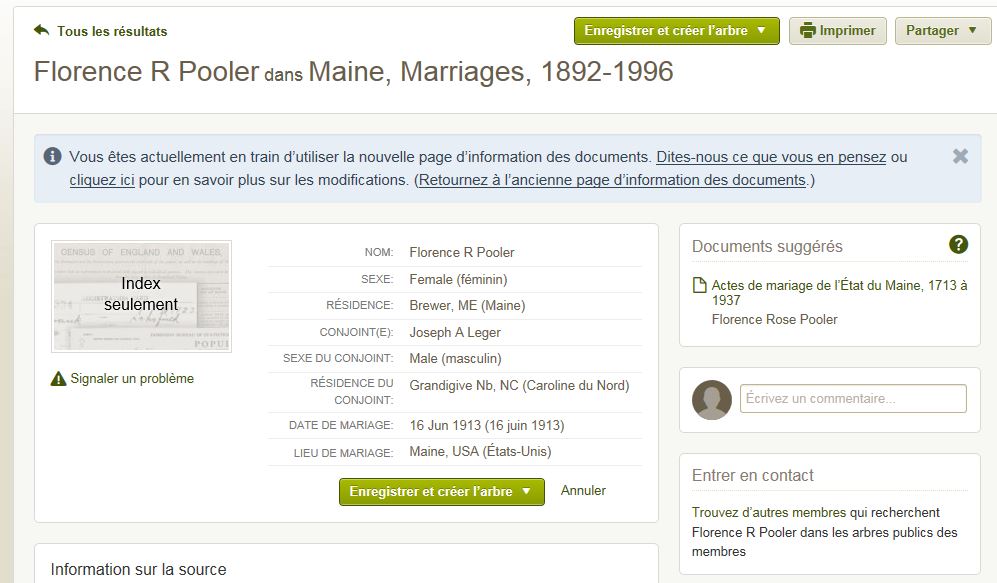 Mention de la date du mariage