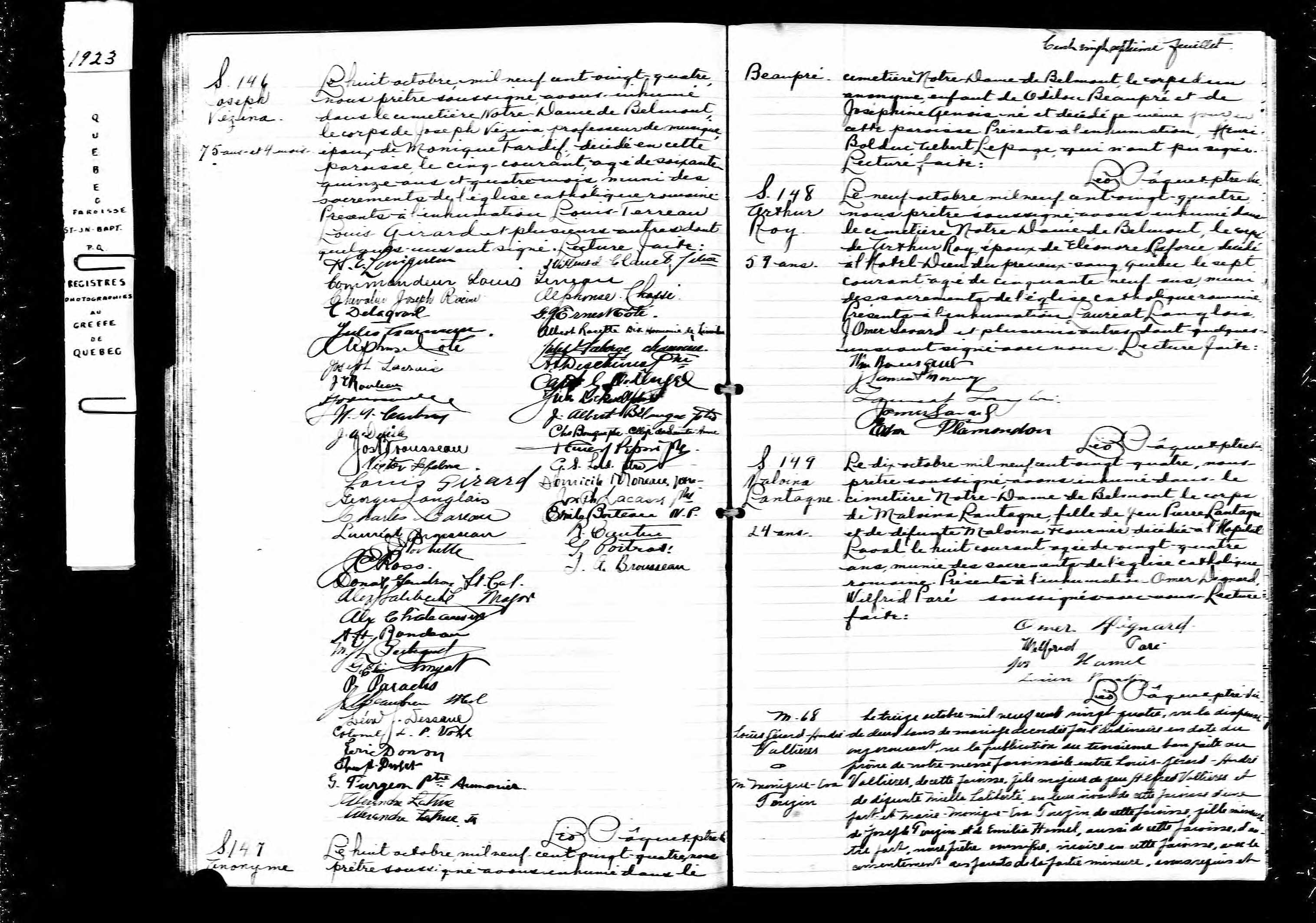 Acte de sépulture