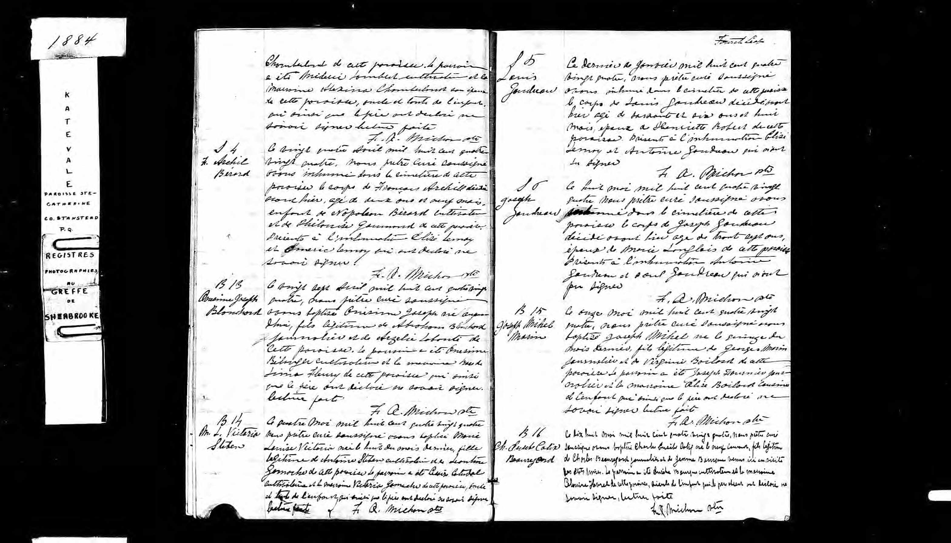 Acte de sépulture