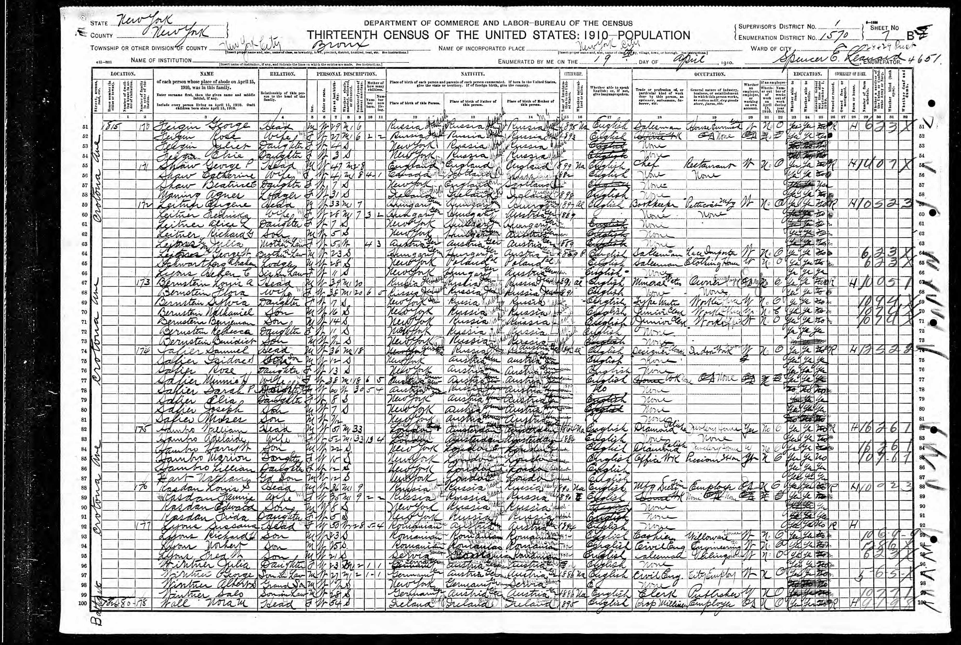 Recensement fédéral américain 1910