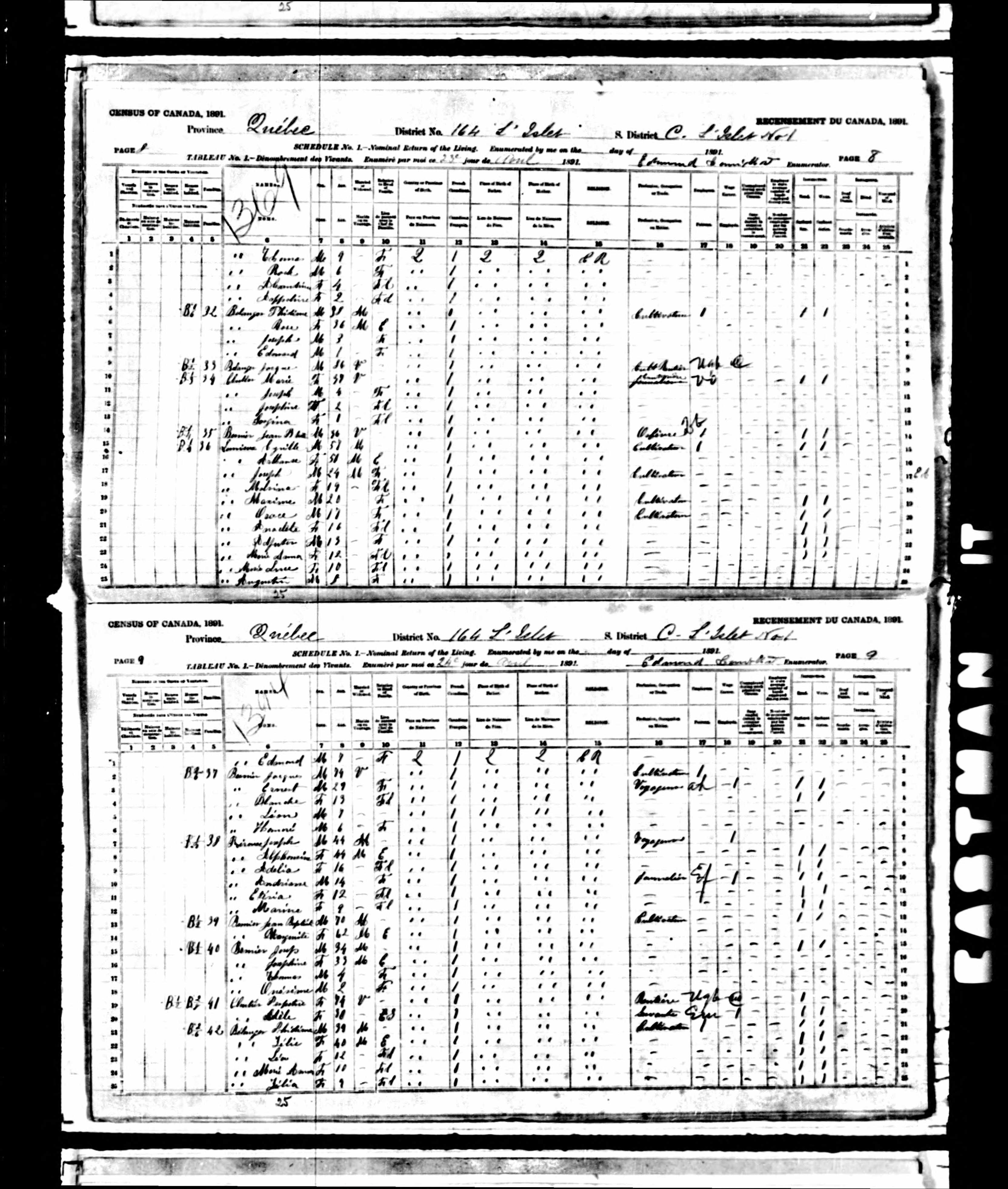 Recensement canadien 1891