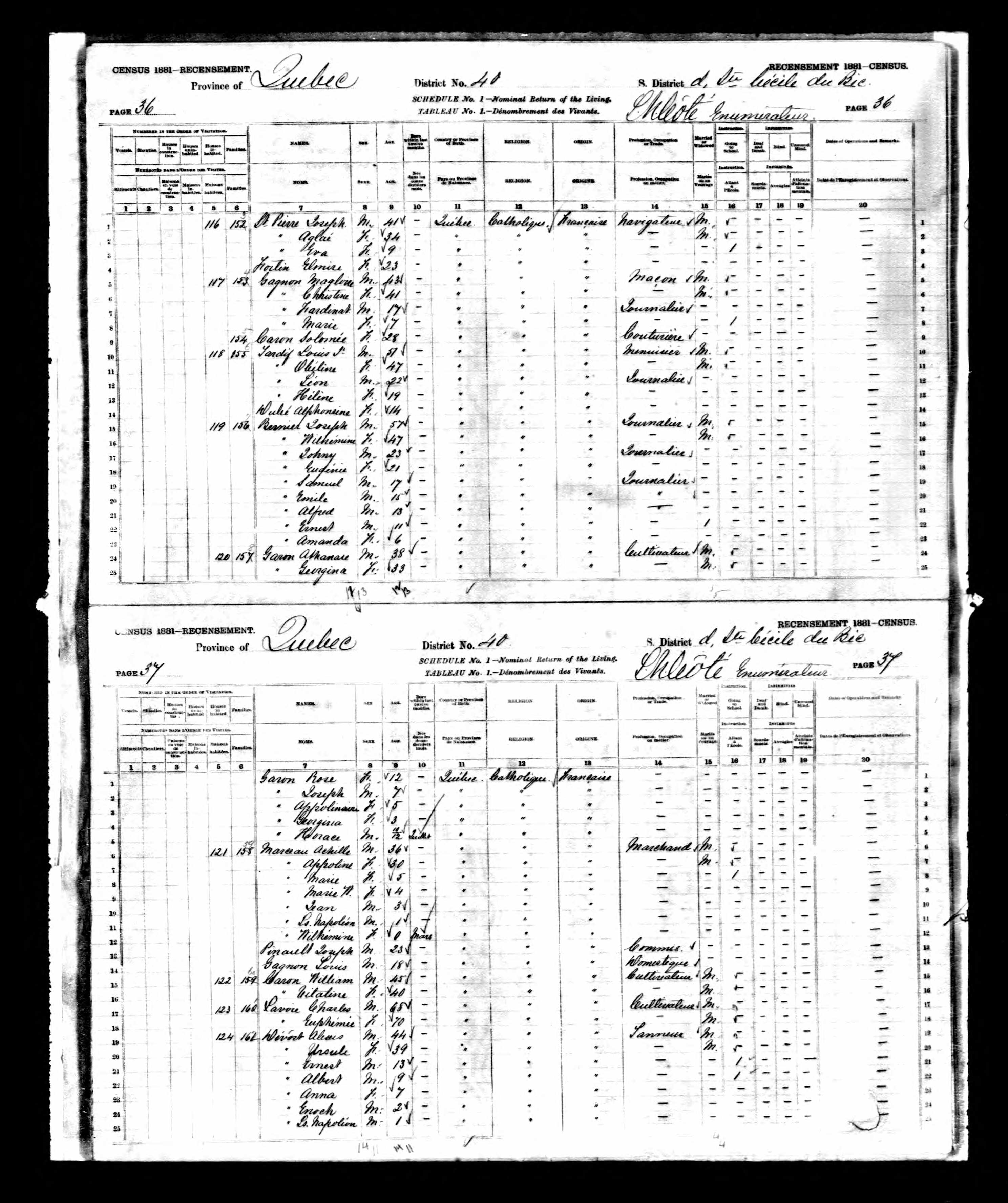 Recensement canadien 1881