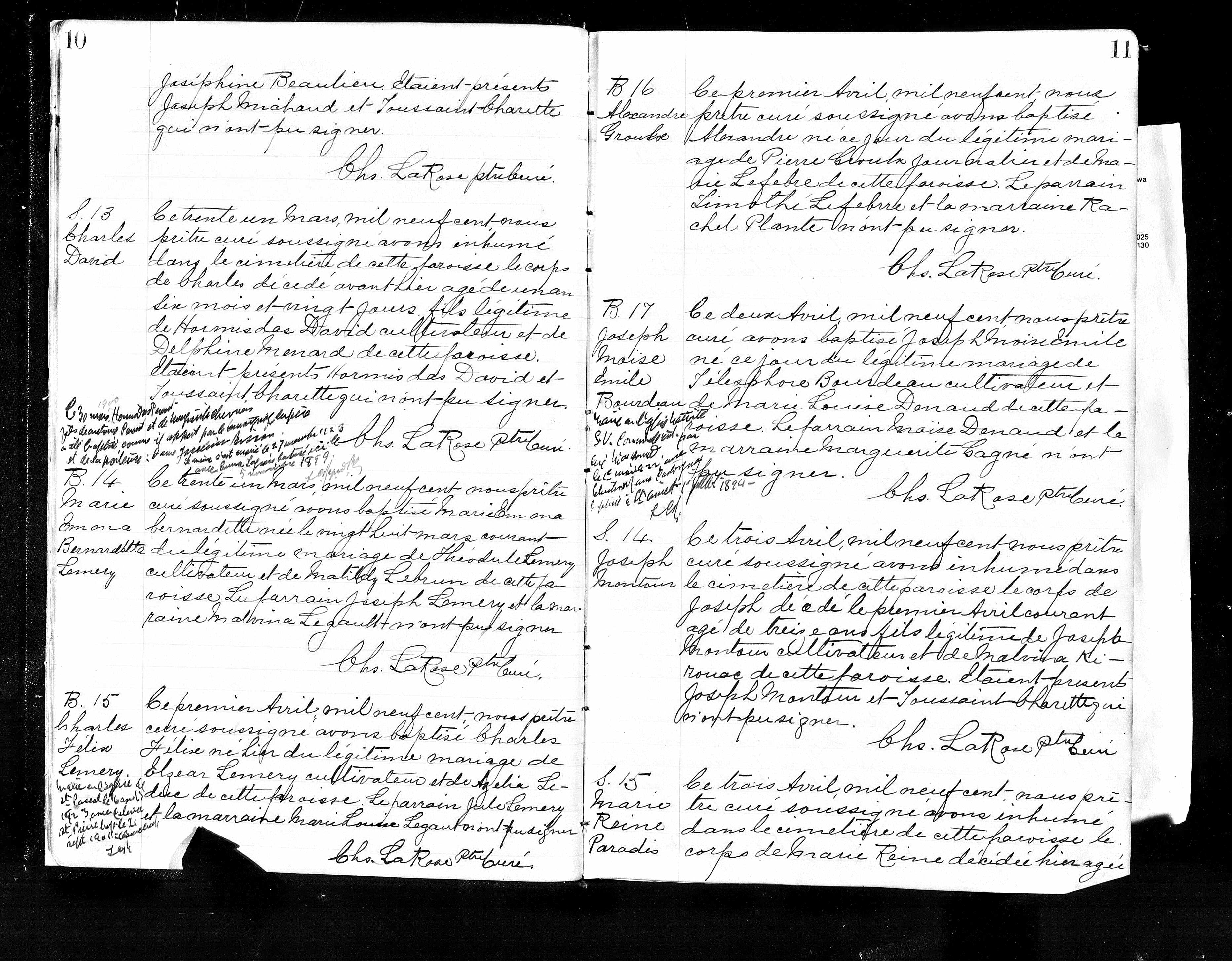 Acte de sépulture
