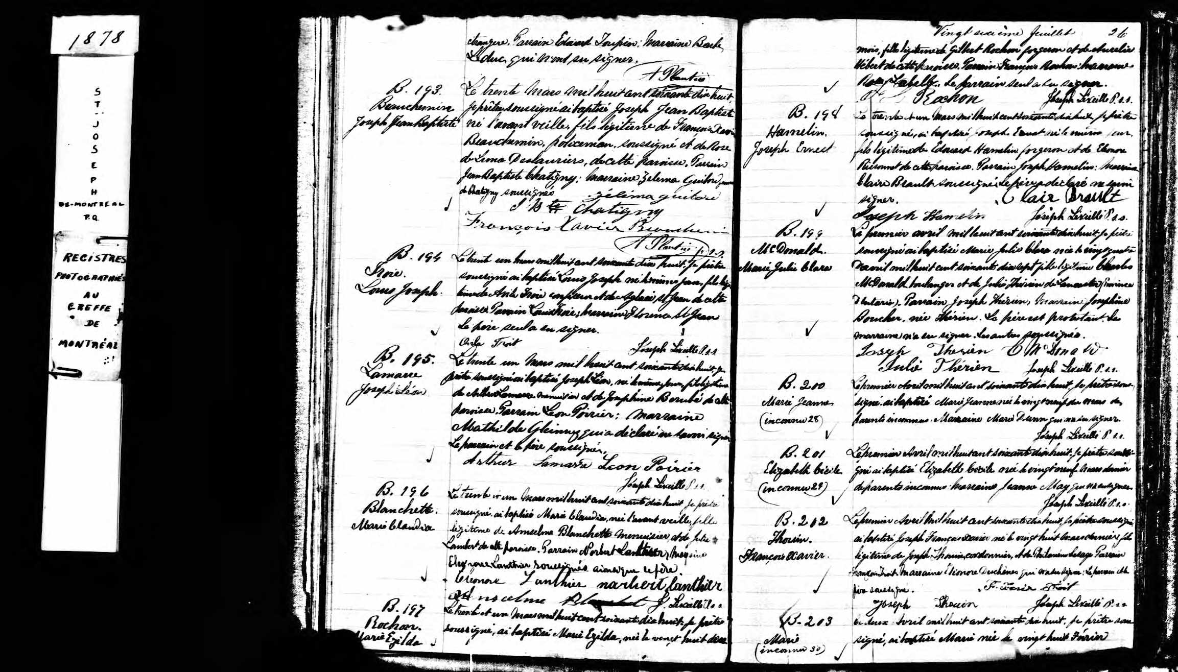 Acte de baptême
